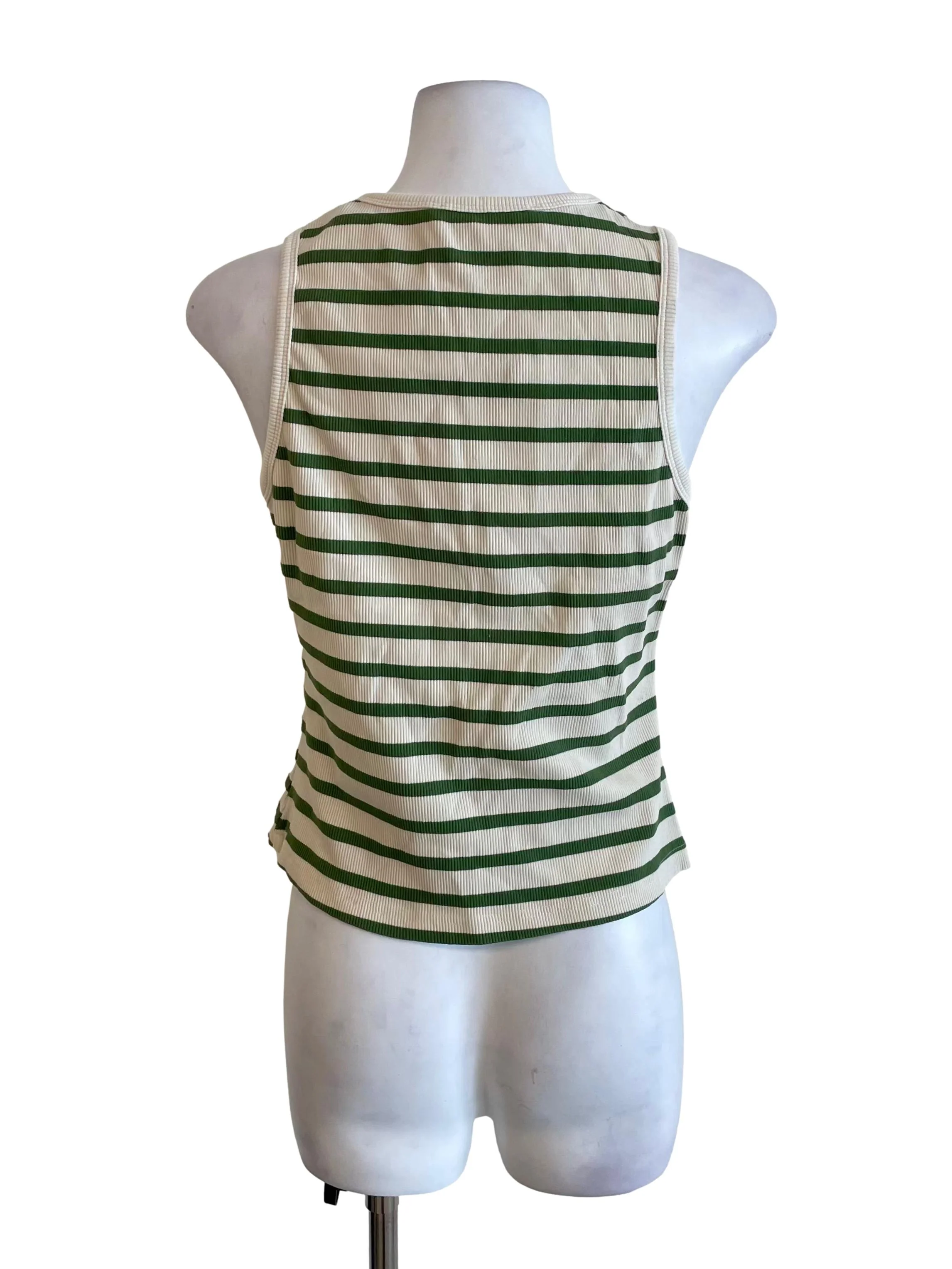 Parchment Bengal Stripe Fitted Tank Top - Image 2