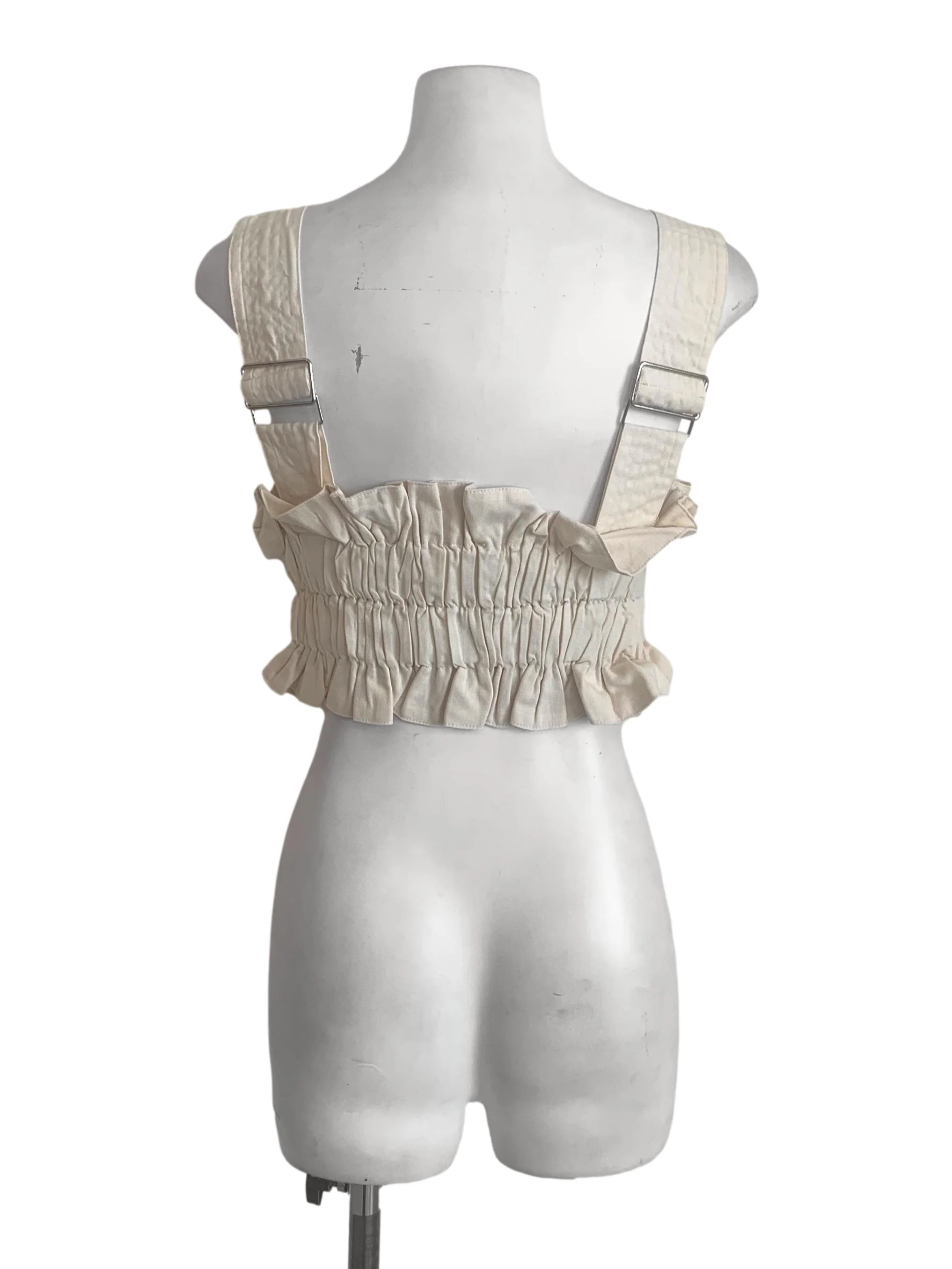 Parchment White Crop Top - Image 2