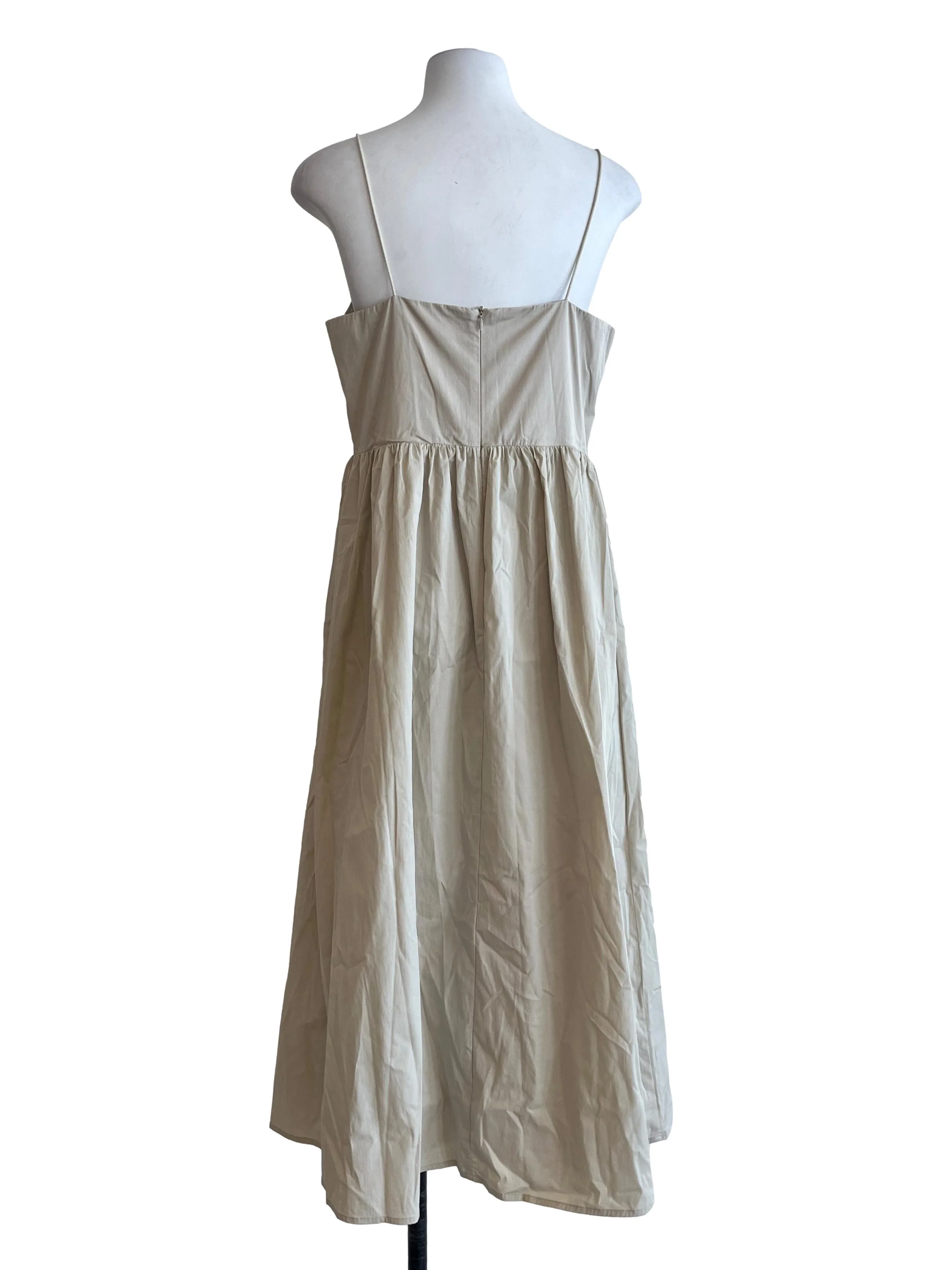 Parchment White Spaghetti Strap Sleeveless Dress - Image 2