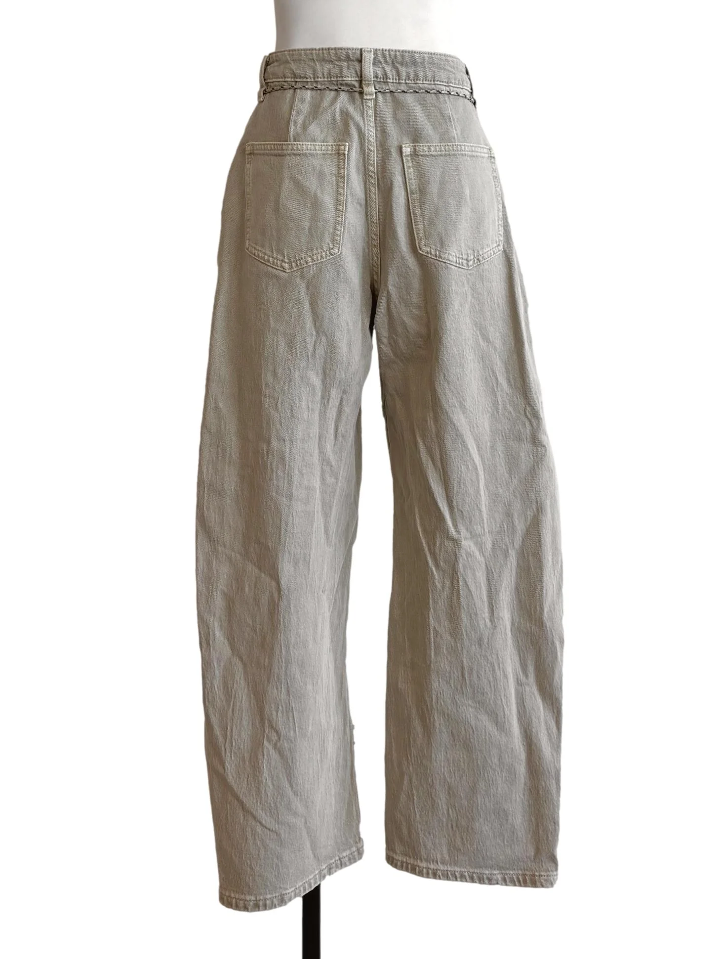 Parchment White Straight Cut Jeans - Image 2