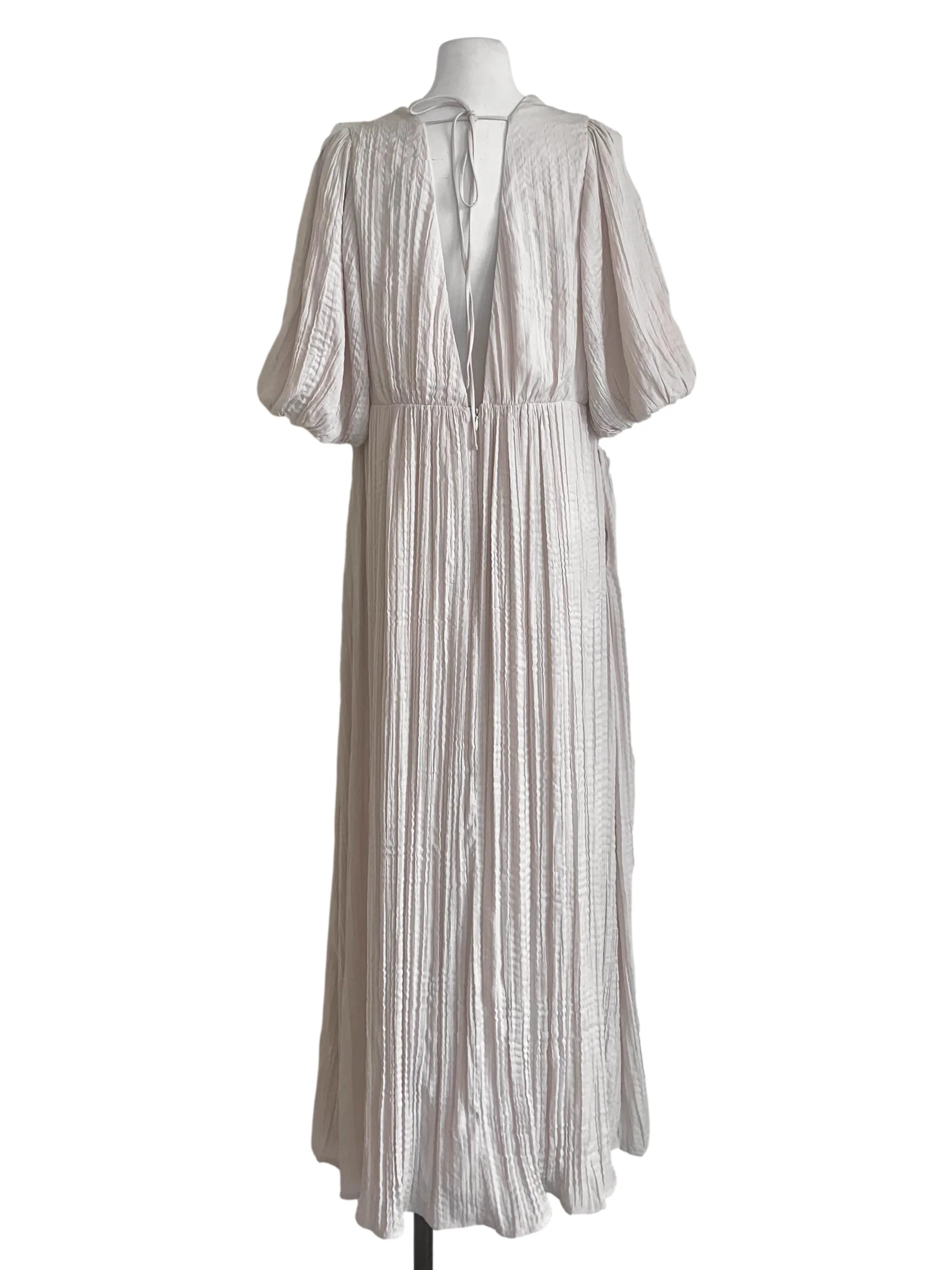 Parchment White Textured Empire Dress LB - Image 2