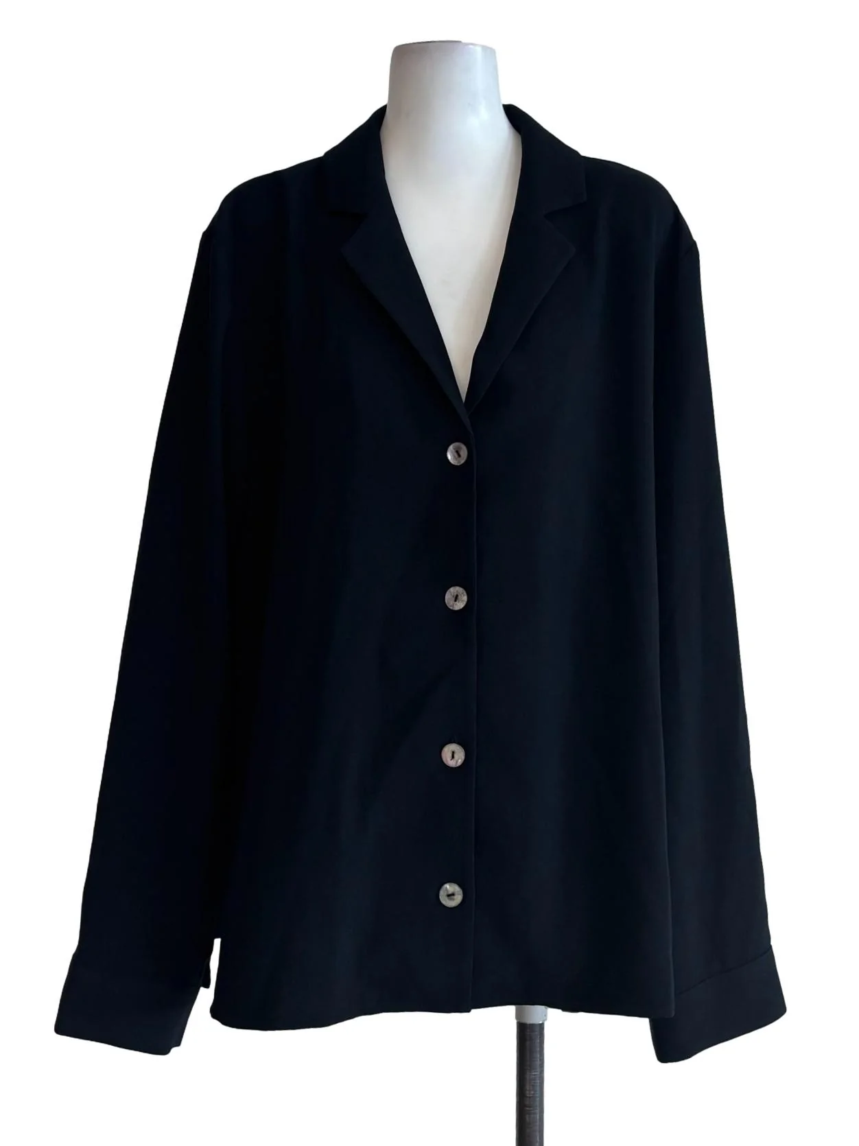 Parisian Black Long Sleeve Button Shirt