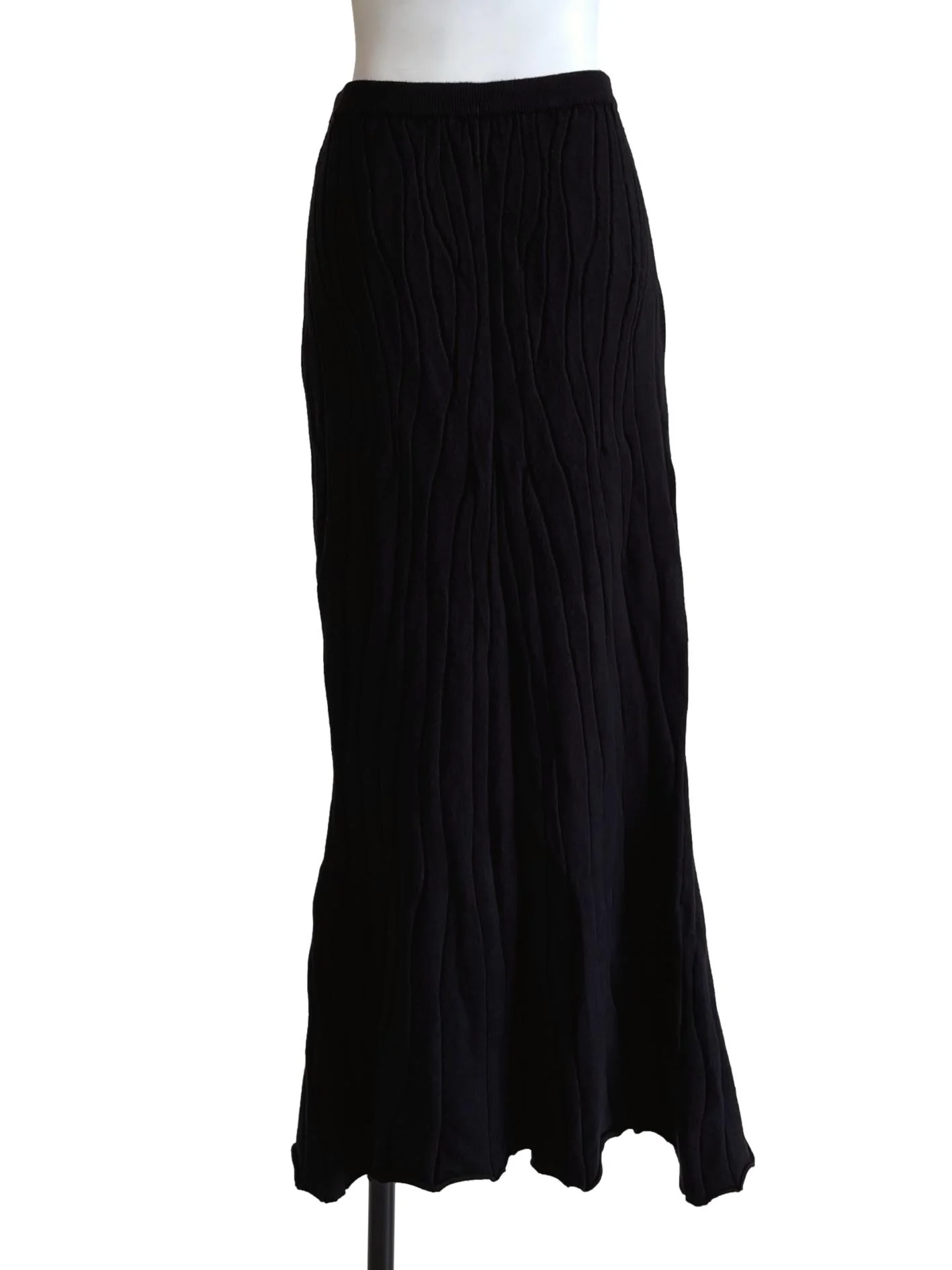Parisian Black Ribbed Pencil Skirt TCL - Image 2