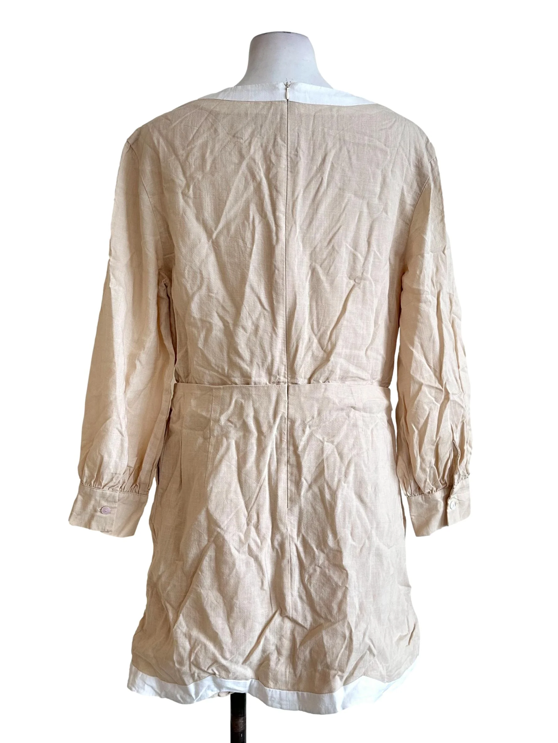 Parmesan Beige V Neckline Romper - Image 2