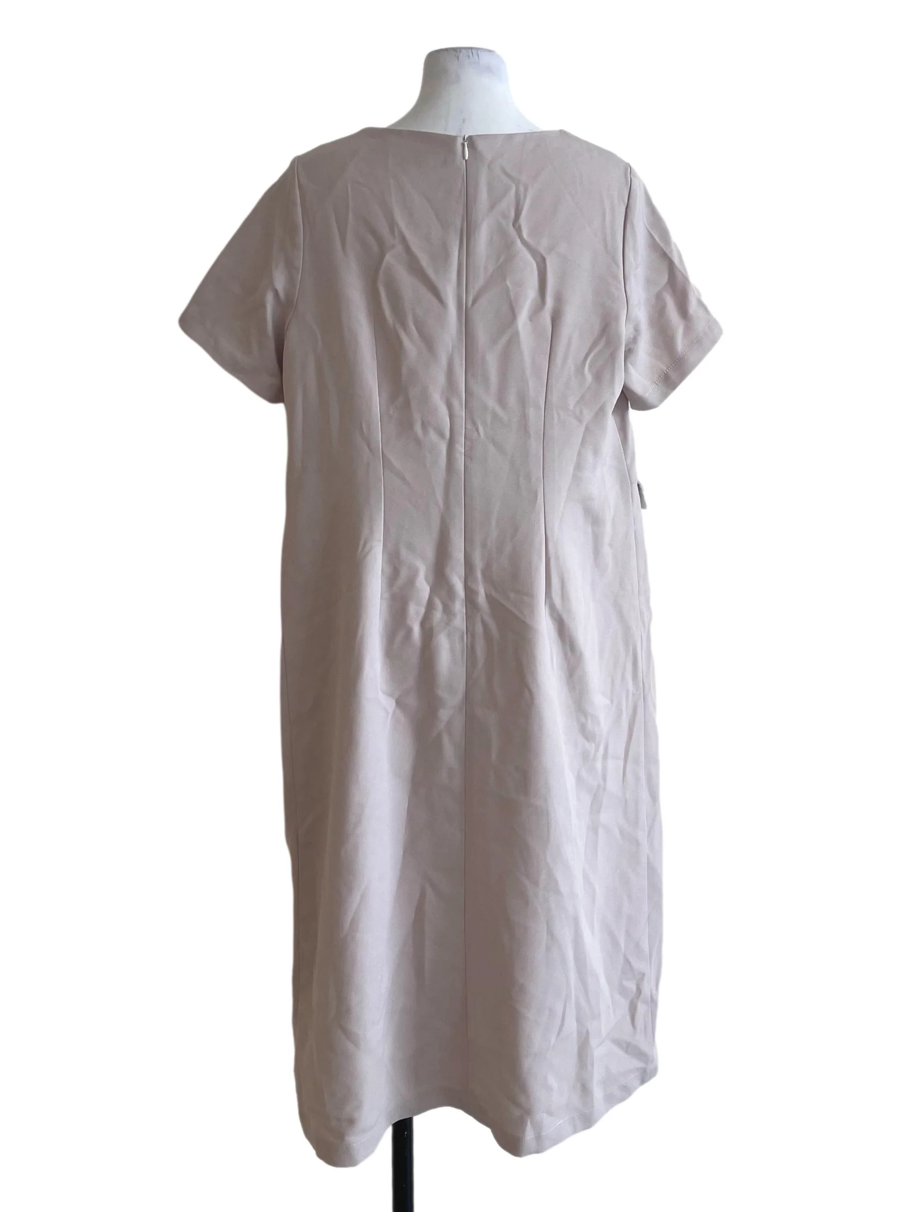 Pastel Brown Square Neck Dress - Image 2