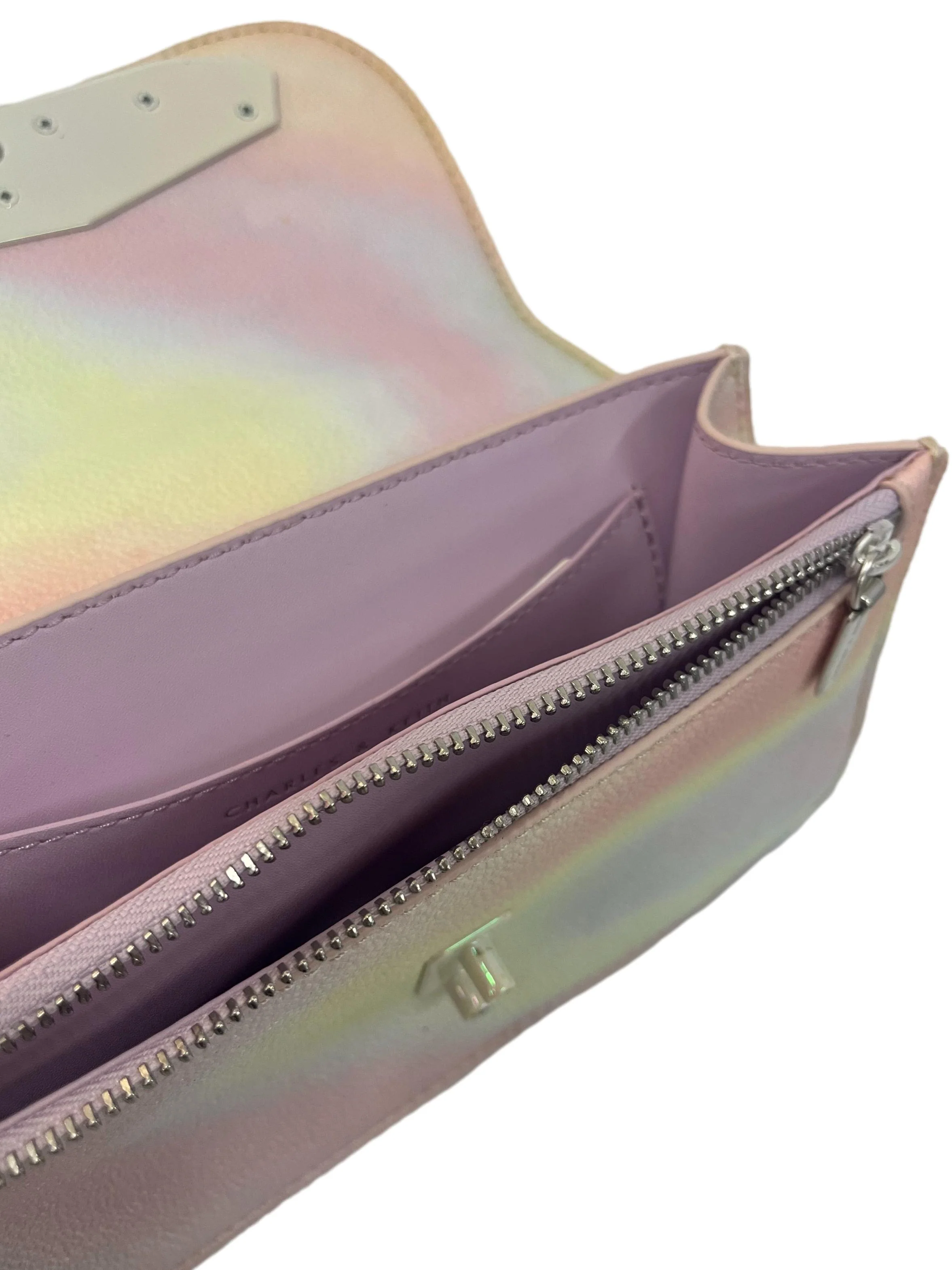 Pastel Gradient Small Shoulder Bag With Chain Straps - Image 7