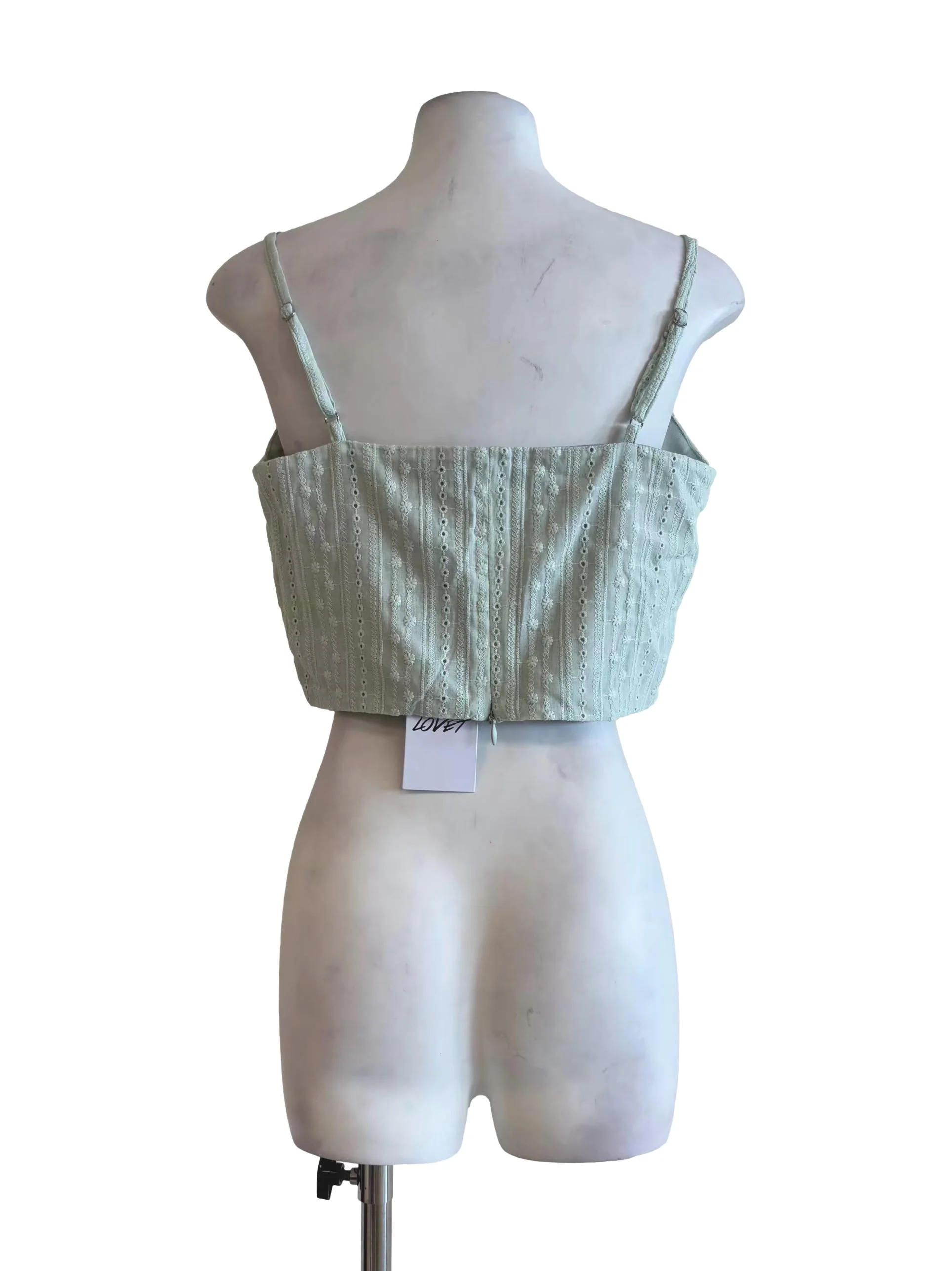 Pastel Green Embroidered Camisole Top - Image 2