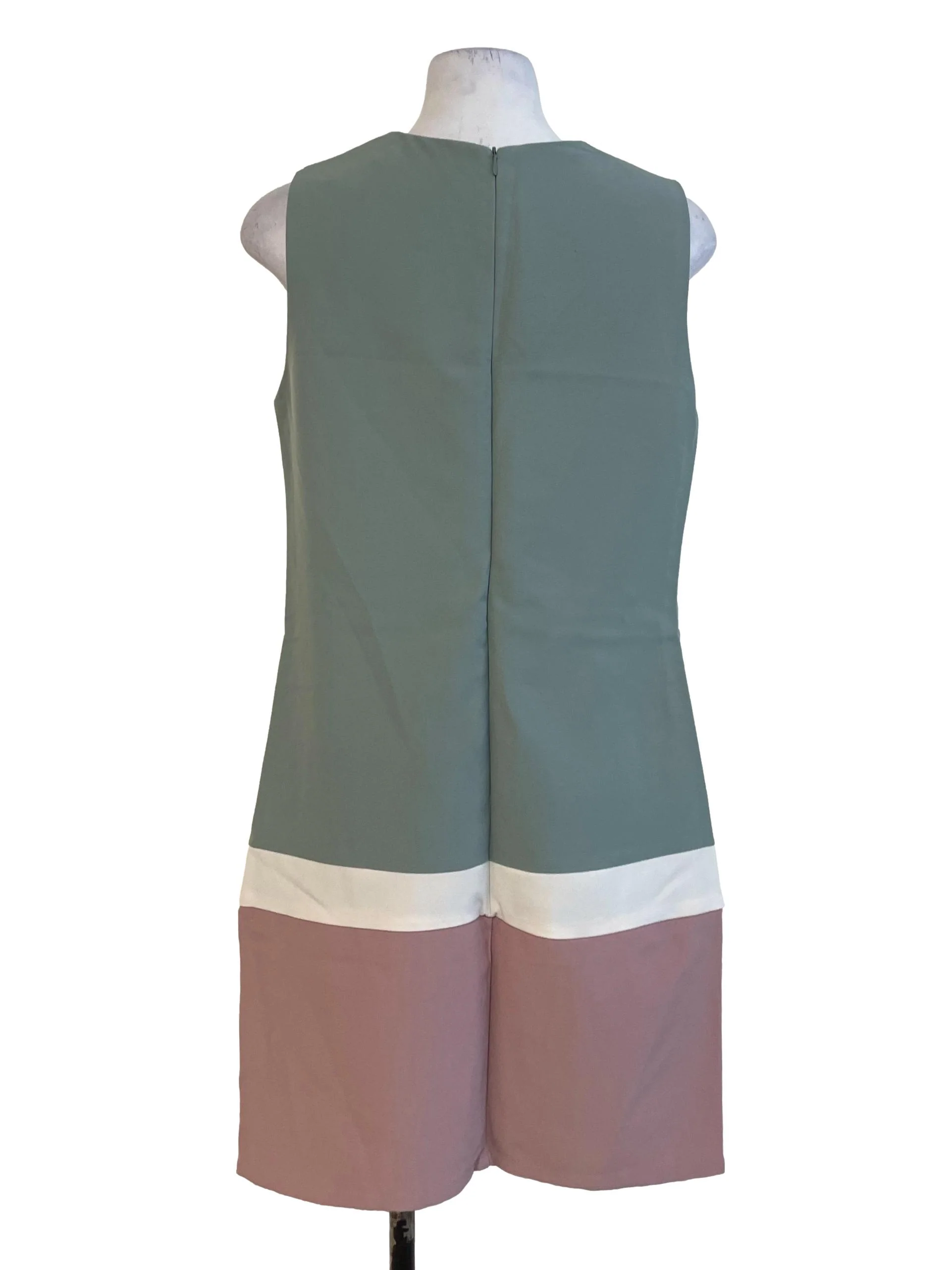 Pastel Green Round Neck Dress - Image 2