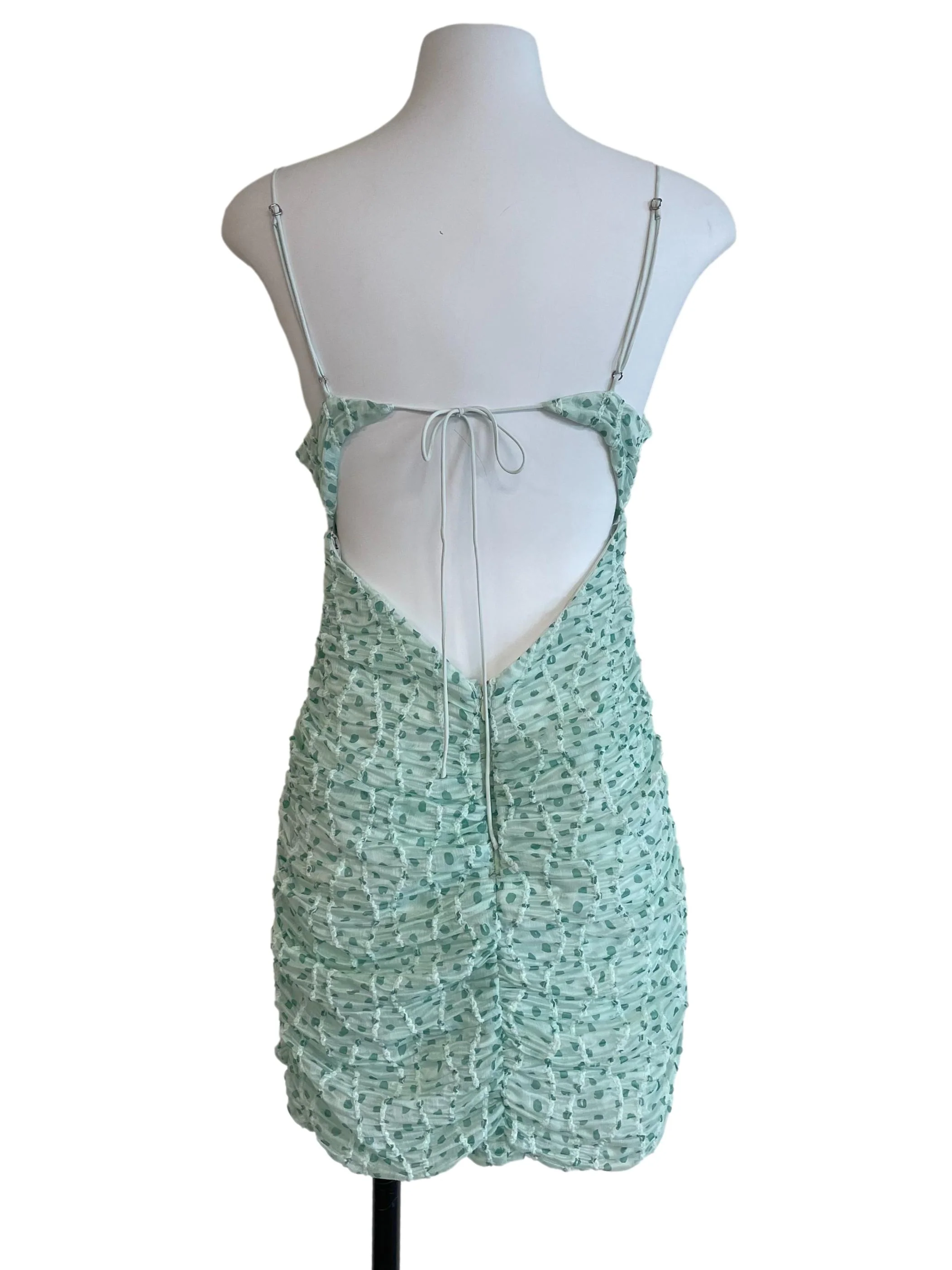 Mint Green Scrunch Bodycon Dress - Image 2