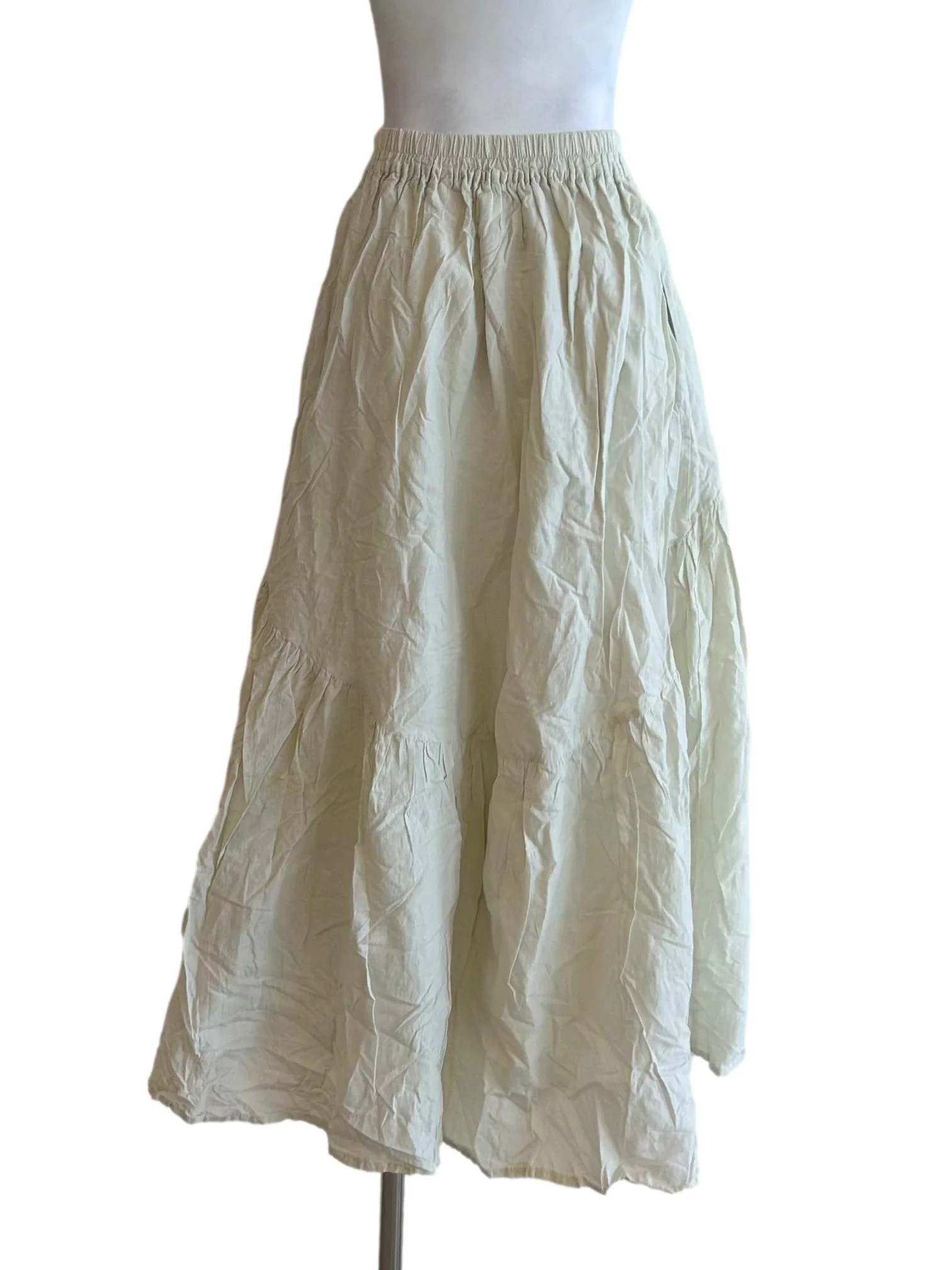 Cream Tiered Skirt - Image 2