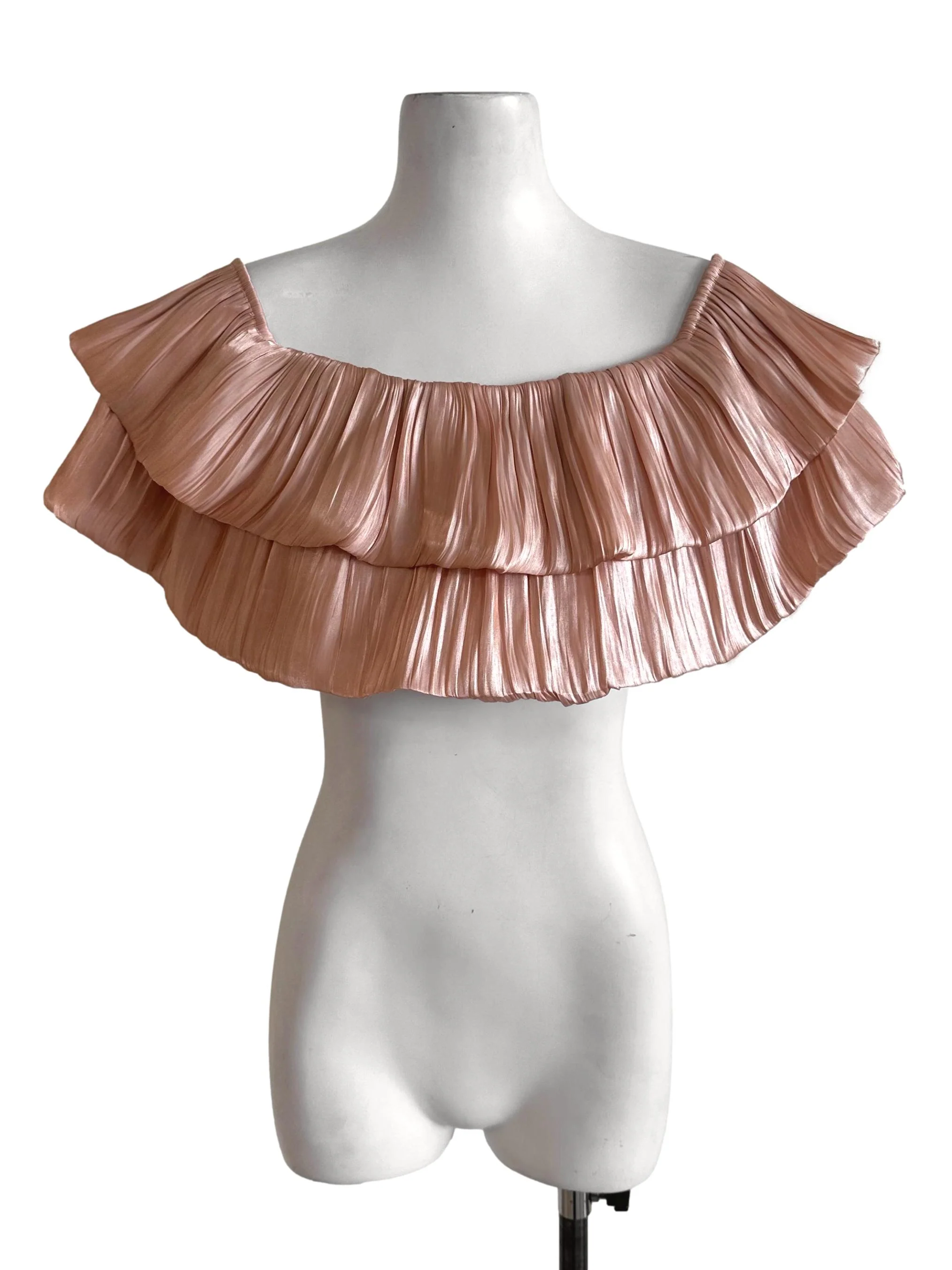 Pastel Orange Layered Cape Top
