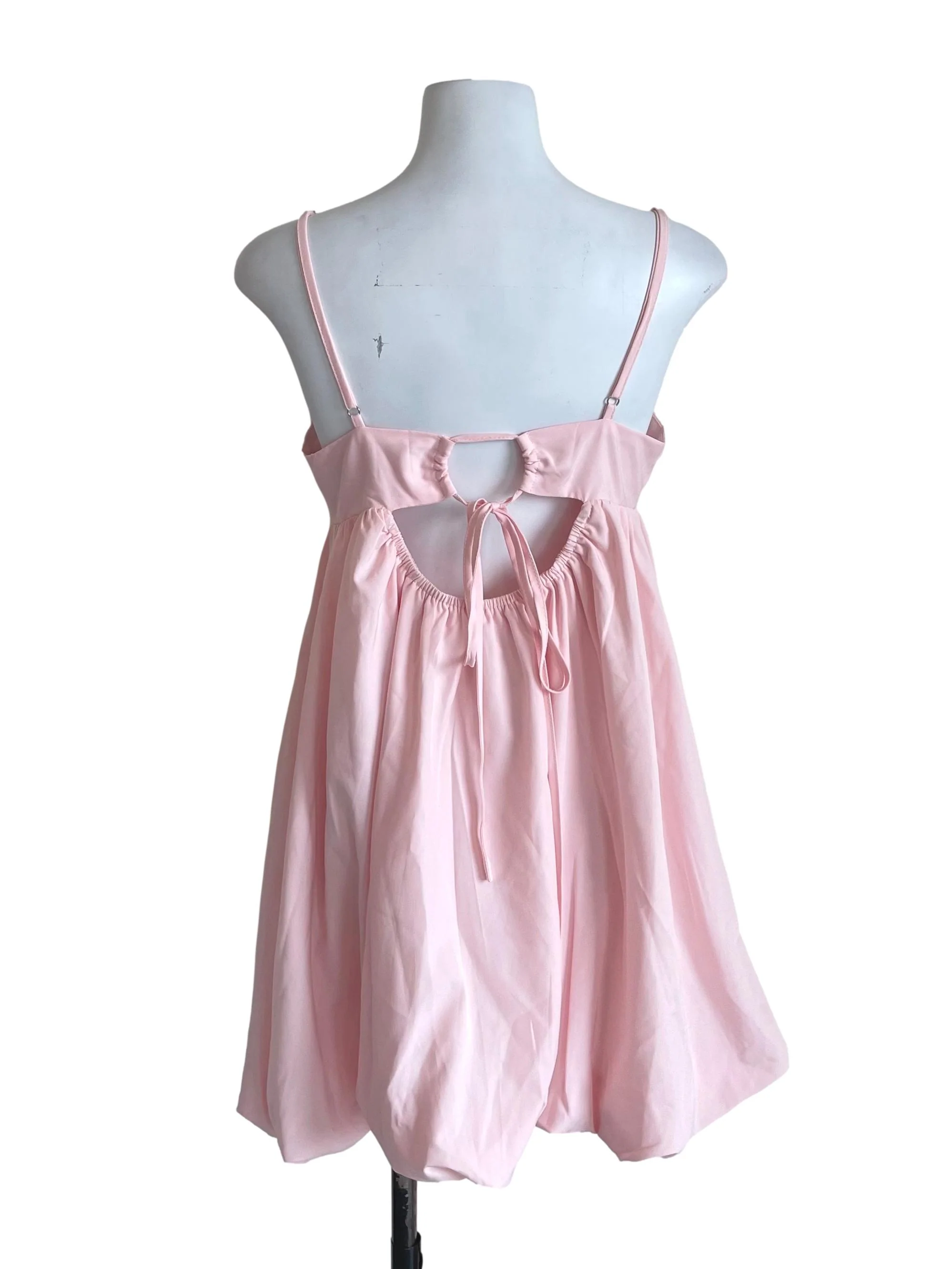 Pastel Pink Bud Babydoll Dress - Image 2
