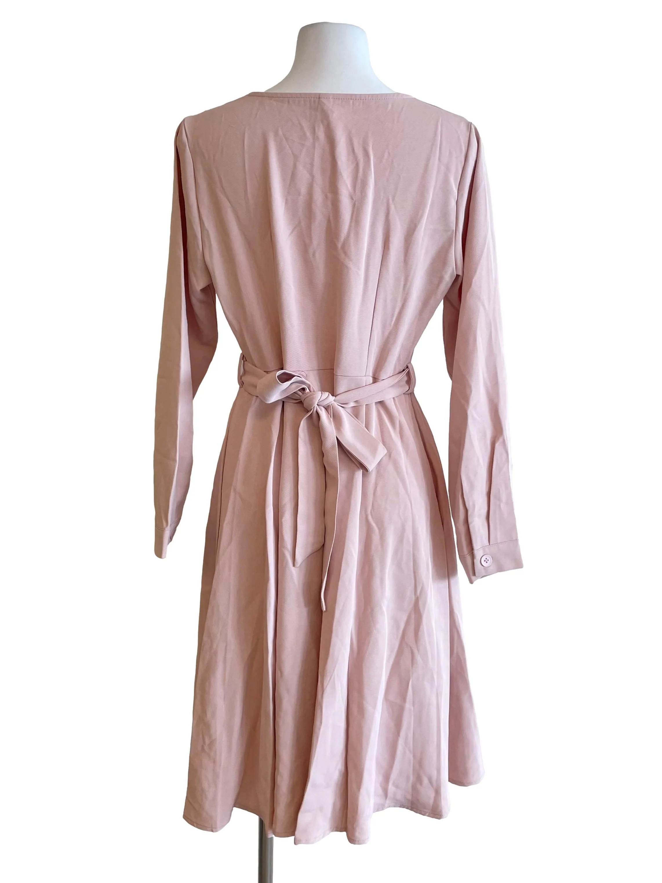 Pastel Pink Drape Panelled Dress - Image 2