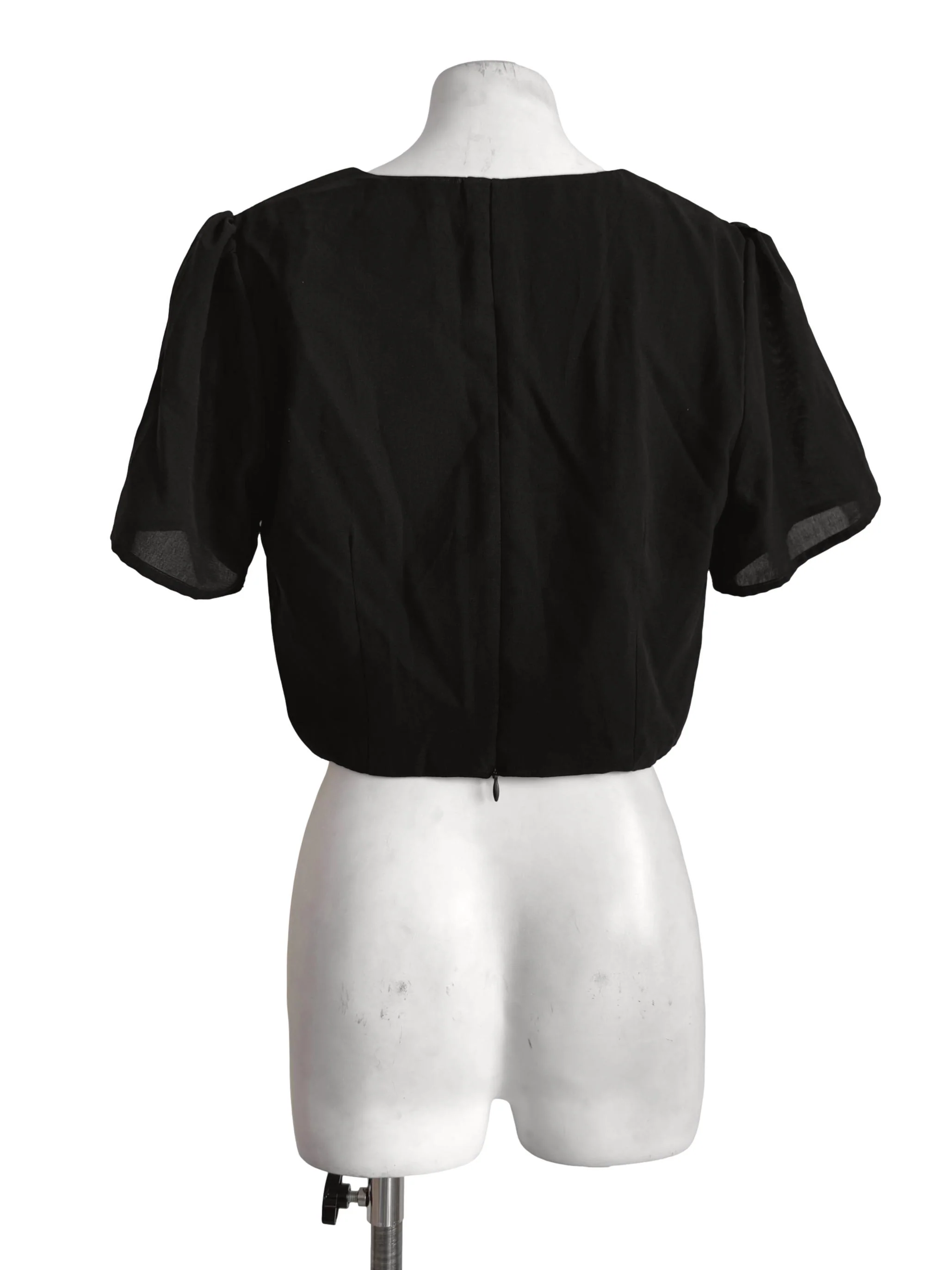 Path Black V Neck Top - Image 2