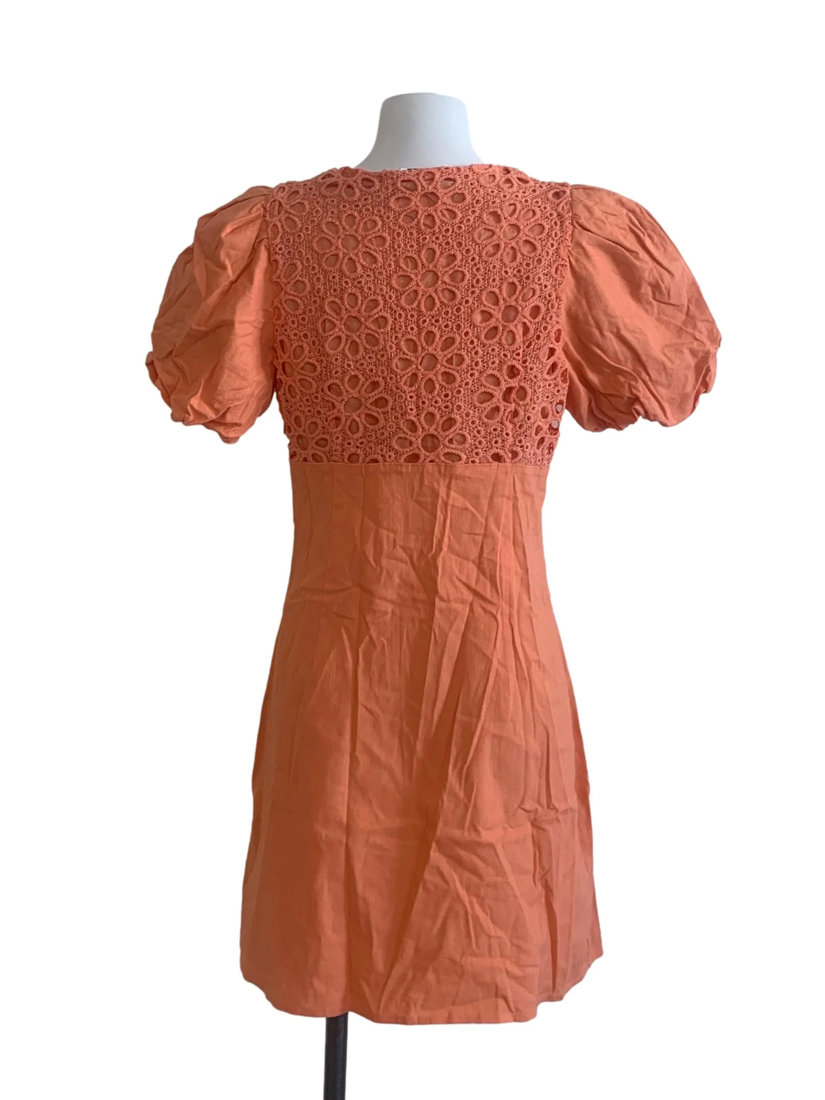 Peach Orange Empire Dress - Image 2