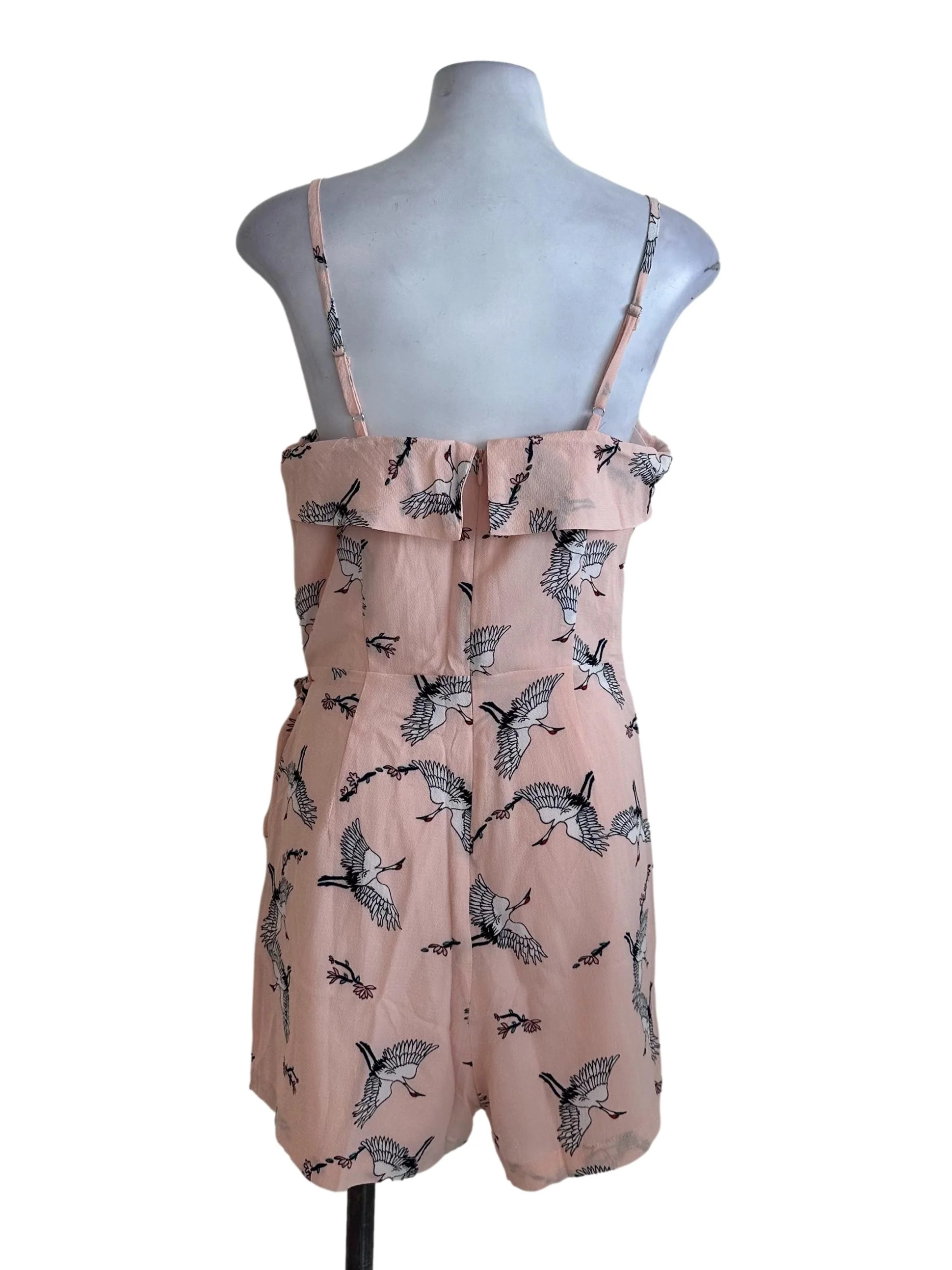 Peach Pink Pattern Wrap Rompers - Image 2