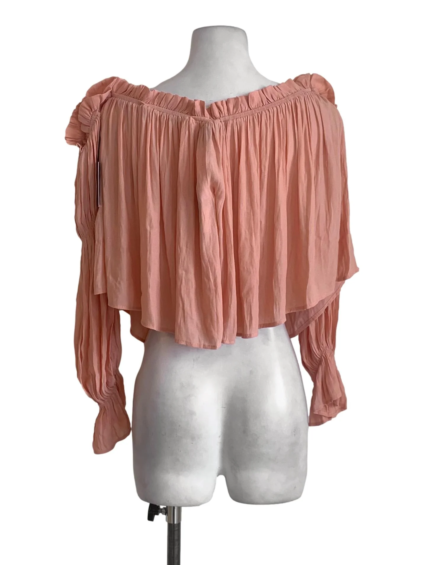 Peach Square Neckline Blouse - Image 2