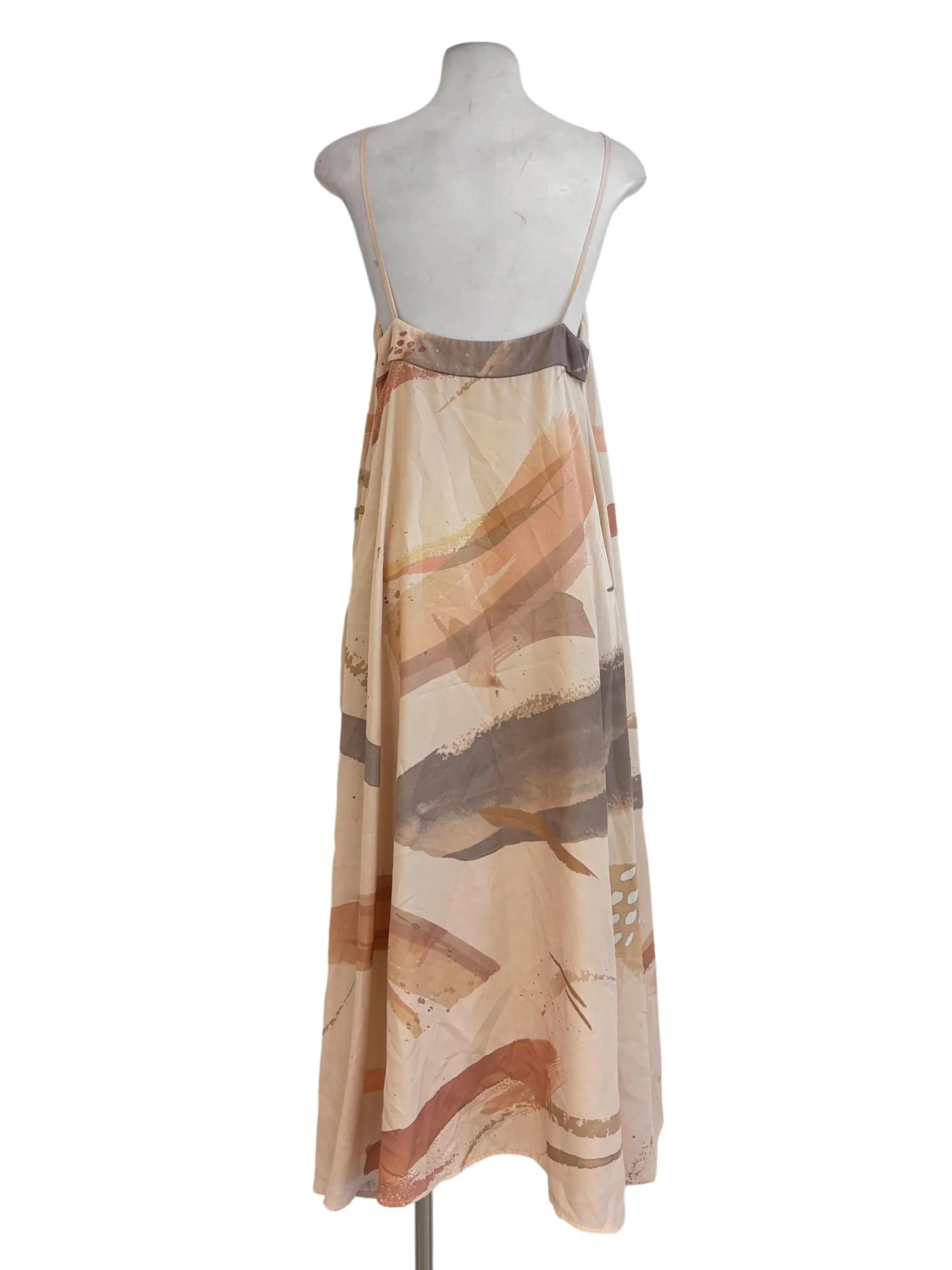 Peach Streak Patterned Cami Dress - Image 2