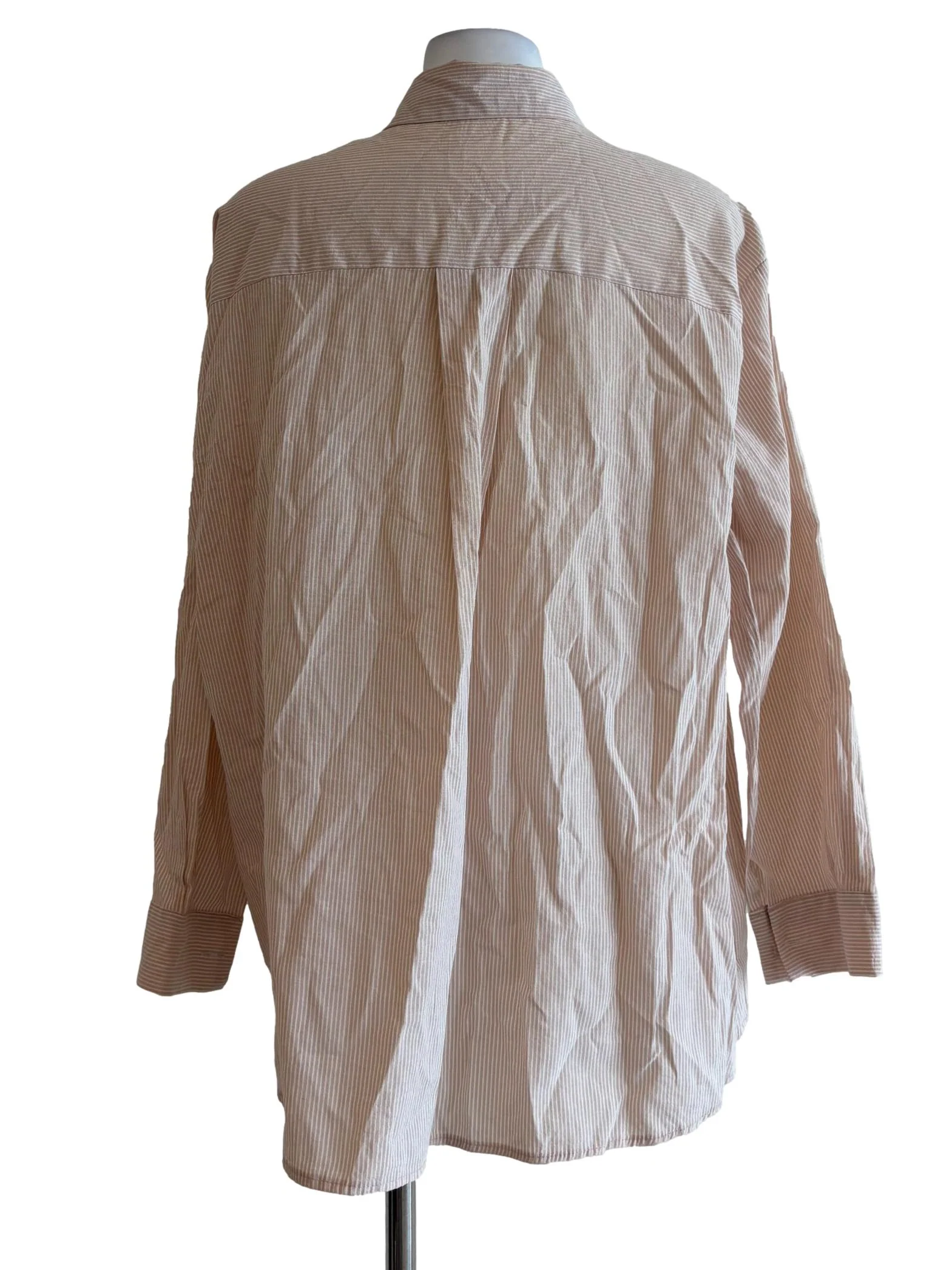 Peach Striped Button Shirt - Image 2