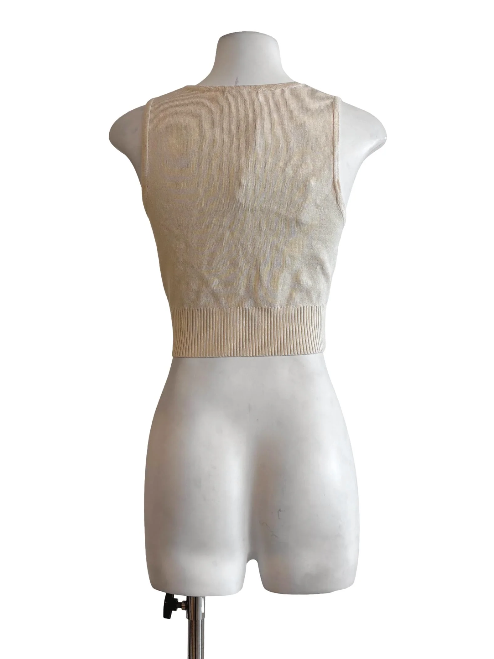 Peach V-Neck Knit Top - Image 2