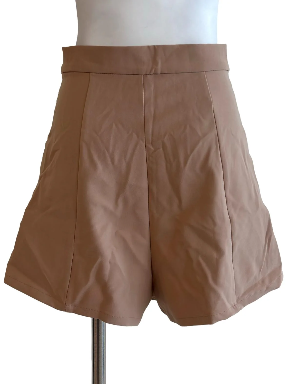 Peanut Brown Highwaist Shorts - Image 2