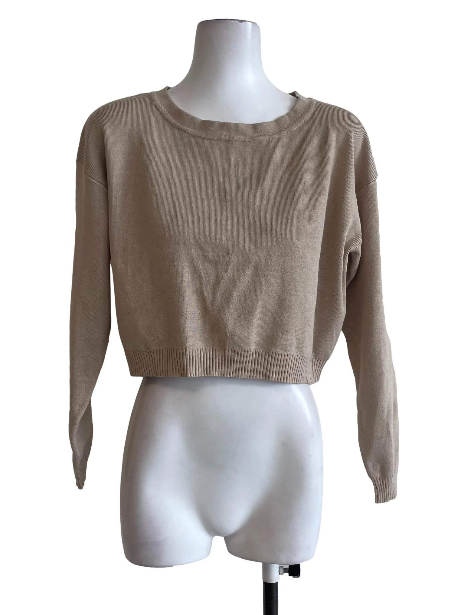 Peanut Brown Cropped Top