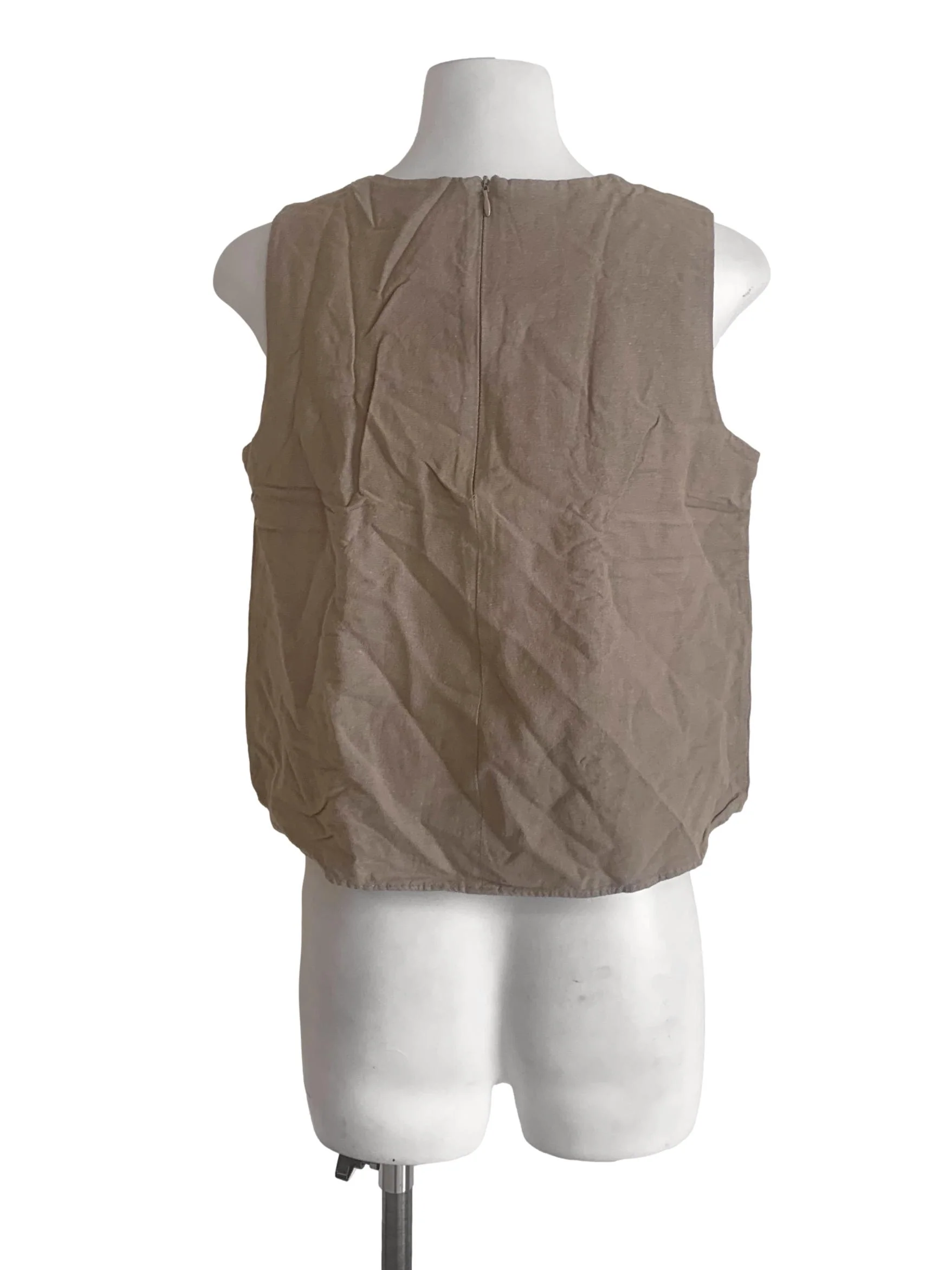 Peanut Brown Round Neck Top TEM - Image 2