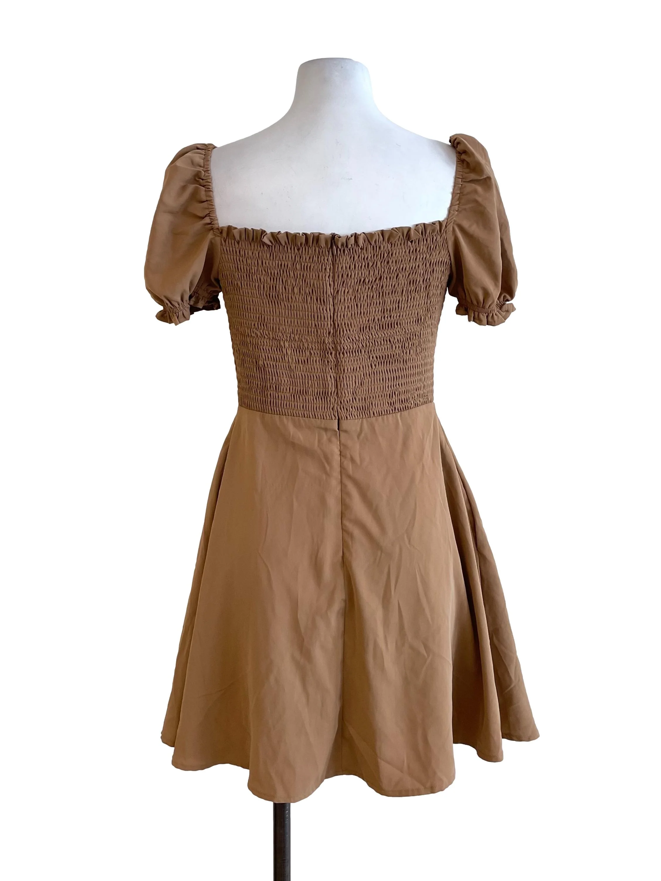Peanut Shirred Dress - Image 2