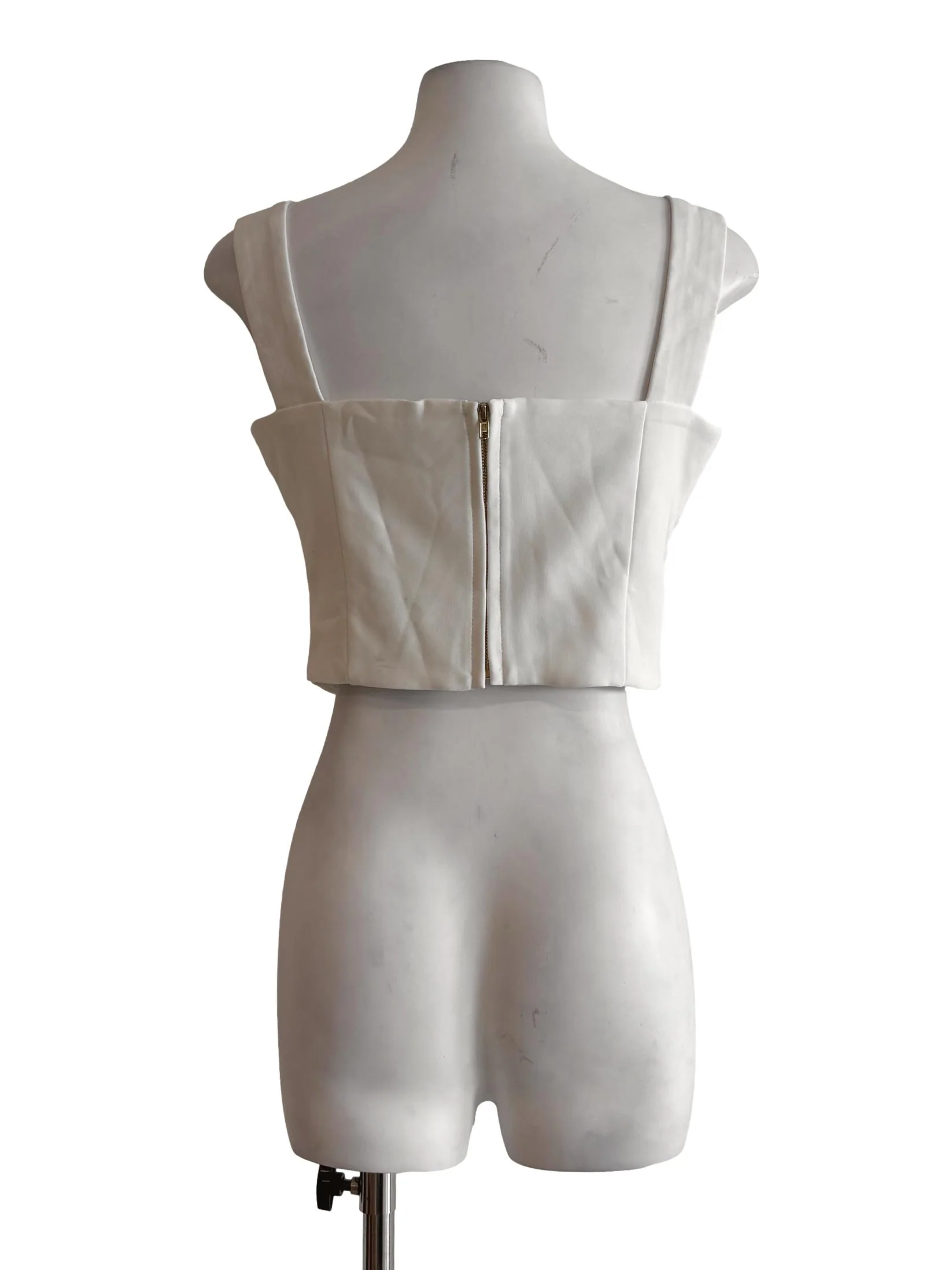 Pearl White Apron Neck Camisole - Image 2