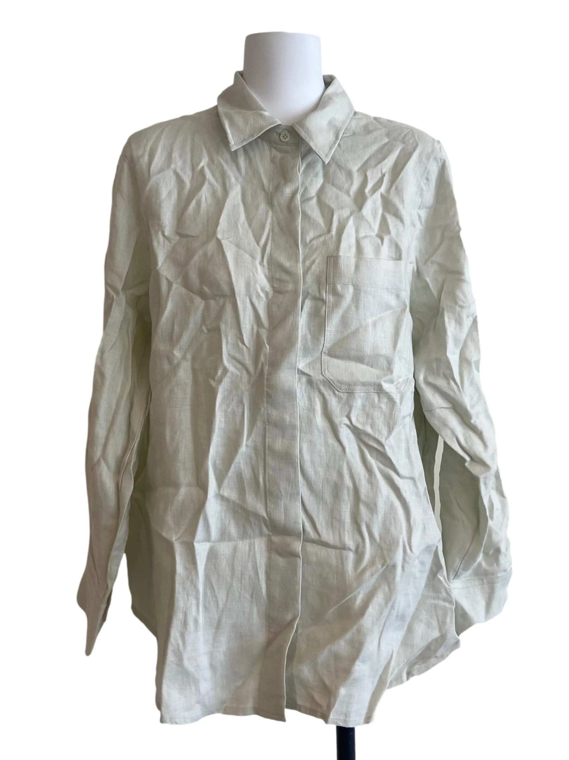 Pearl White Button Down Blouse