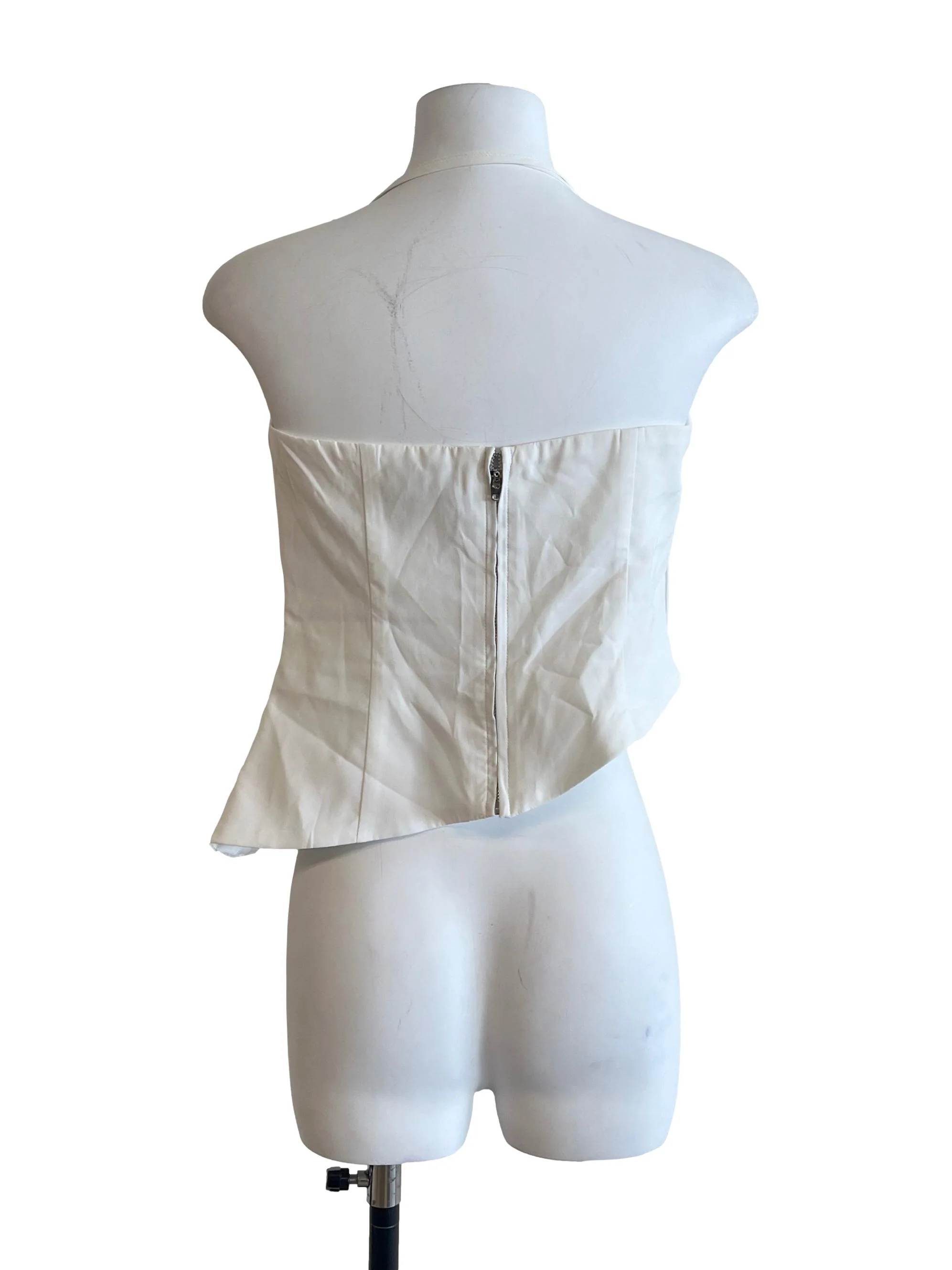 Pearl White Cowl Neck Top - Image 2