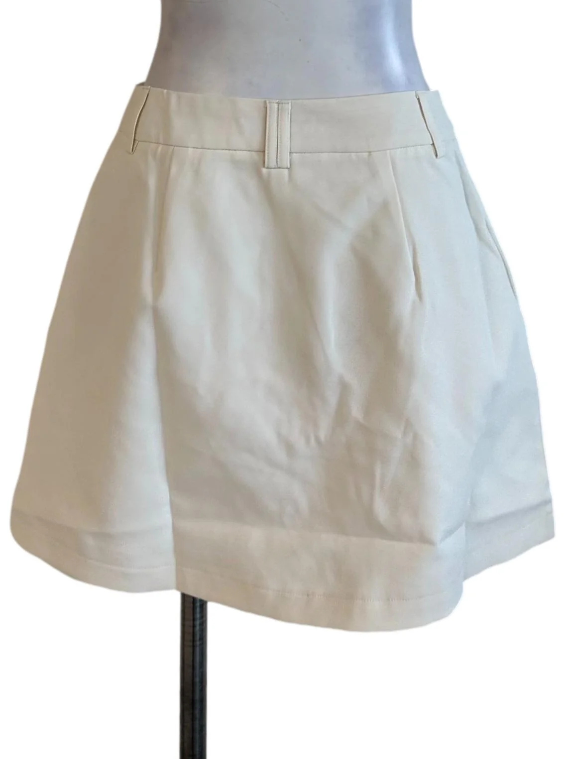 Pearl White Mini Skorts - Image 2