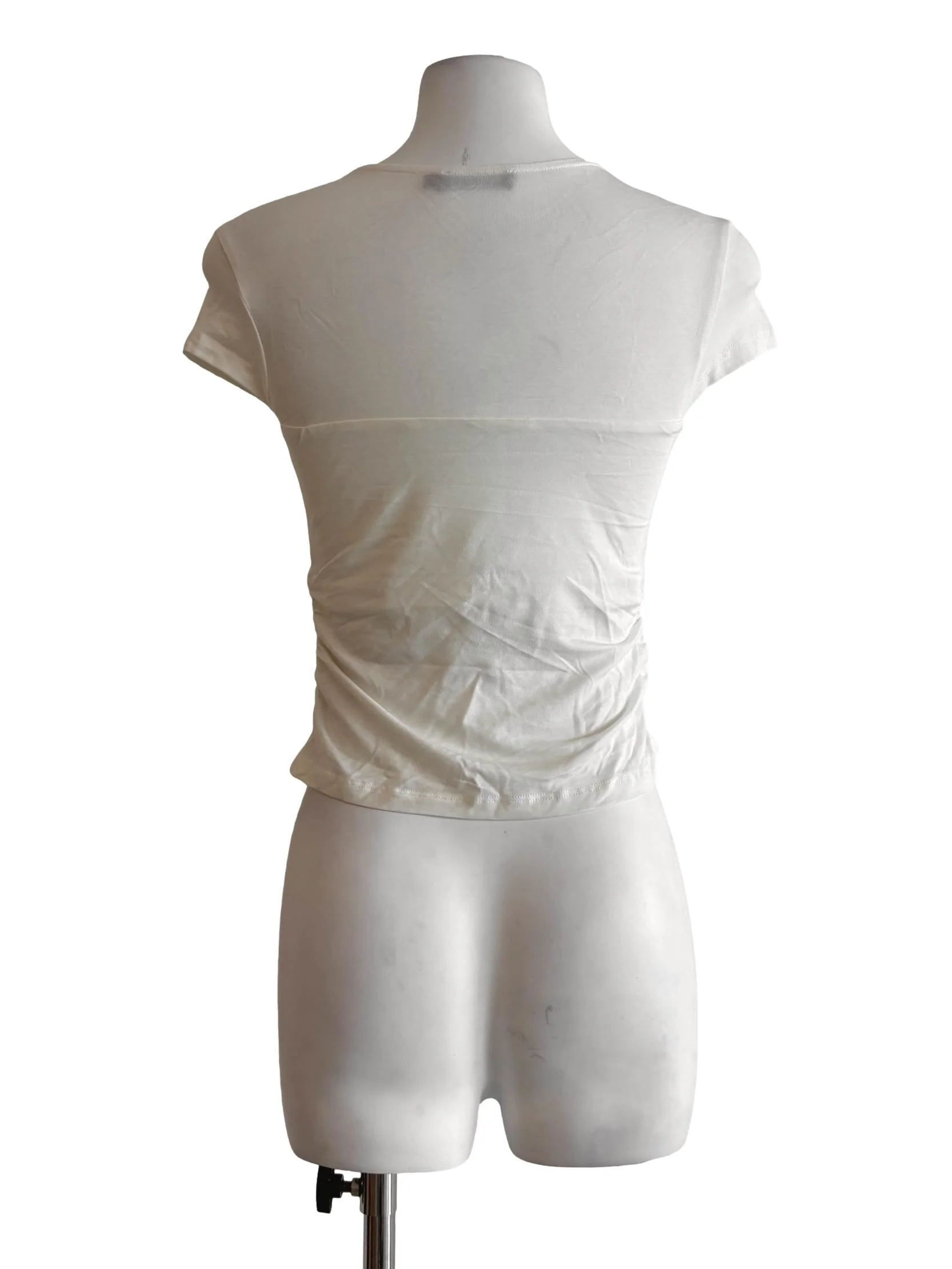 Pearl White Ruched Top - Image 2
