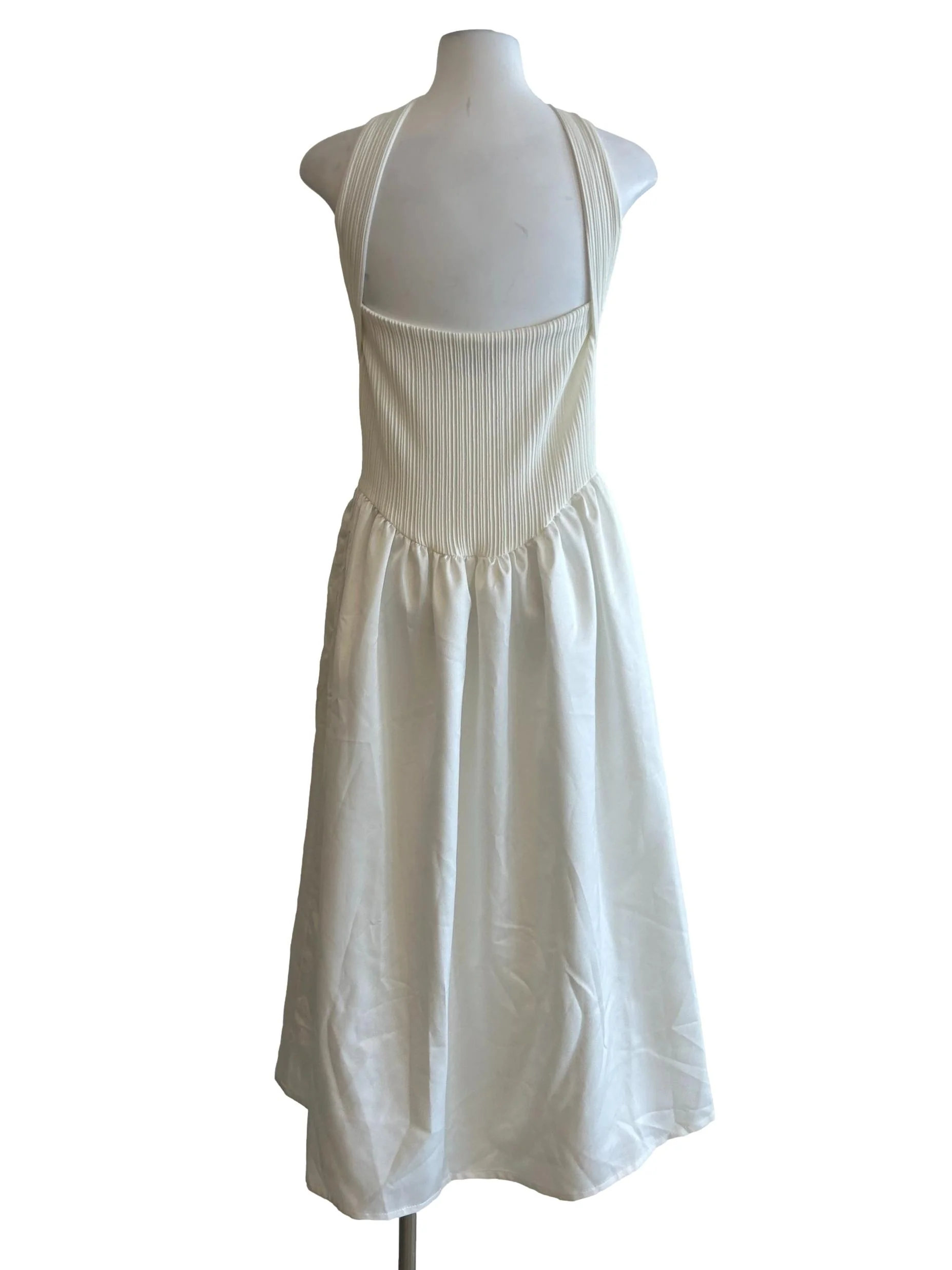 Pearl White Sleeveless Dress - Image 2