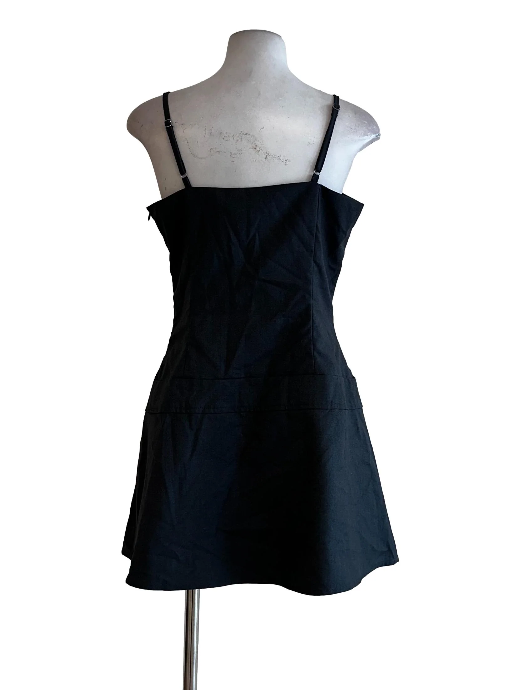 Pebble Grey Sleeveless Mini Dress - Image 2