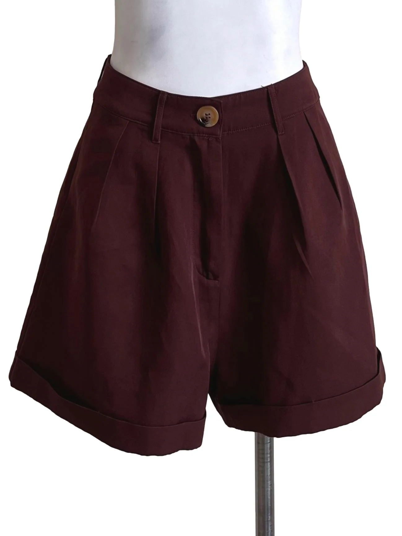Penny Brown Structured Shorts