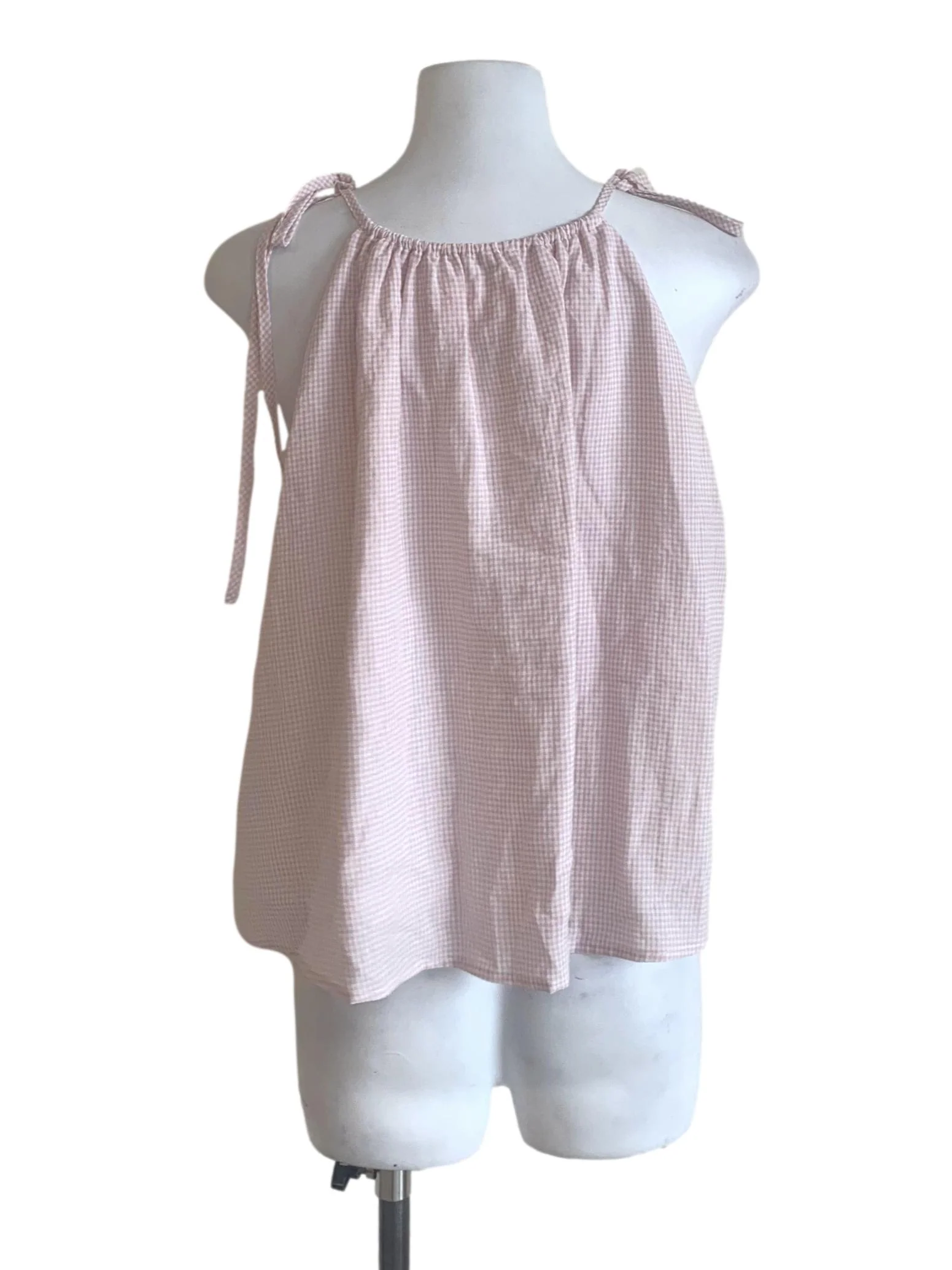 Periwinkle Purple Gingham Pattern Top - Image 2