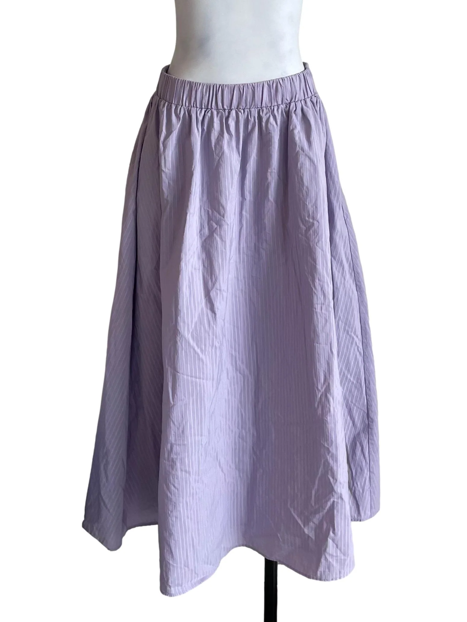 Periwinkle Purple Pencil Stripe Bouffant Skirt