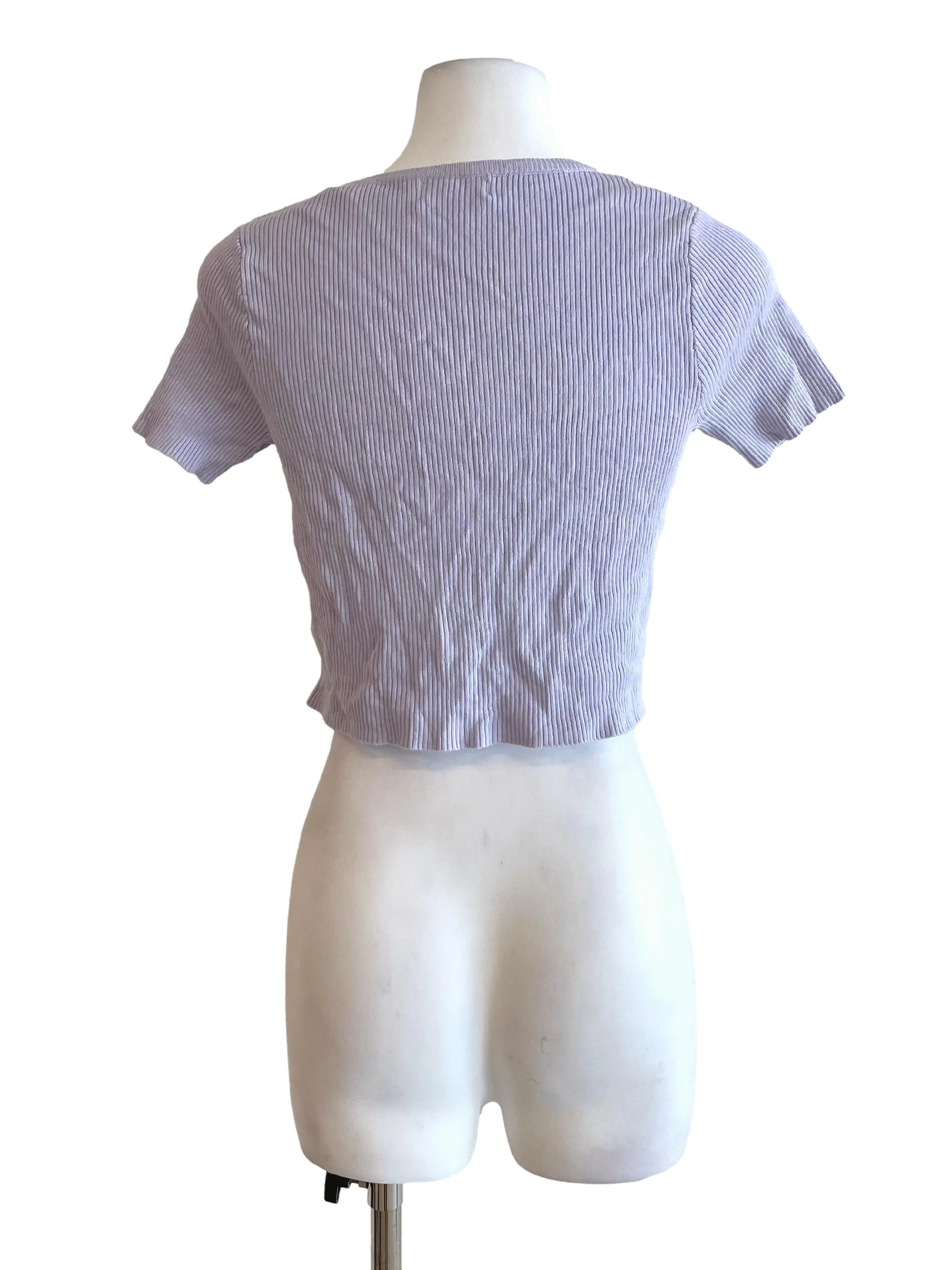 Periwinkle V Neck Knit Top - Image 2