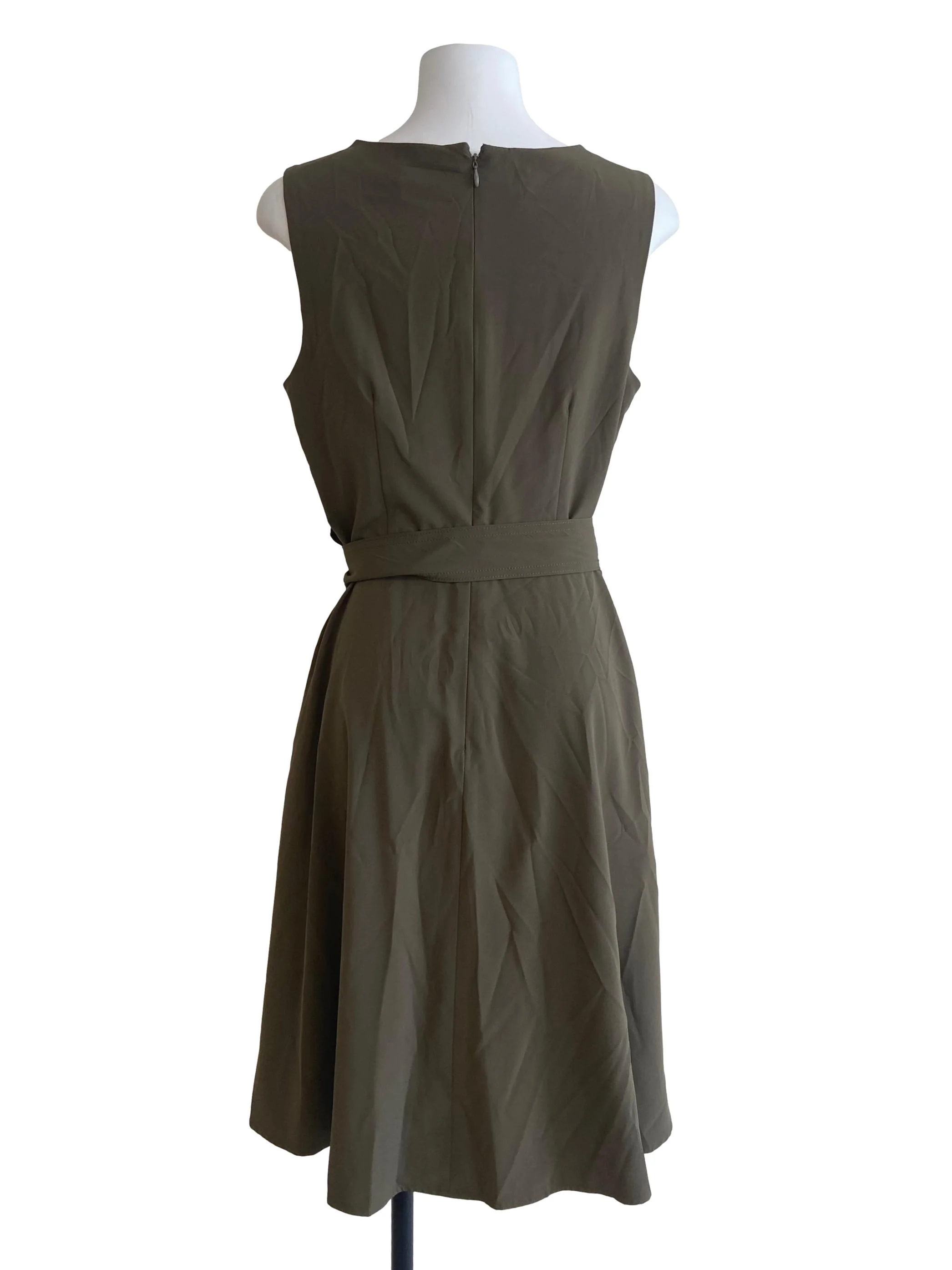 Pickle Green Sleeveless Apron Dress - Image 2