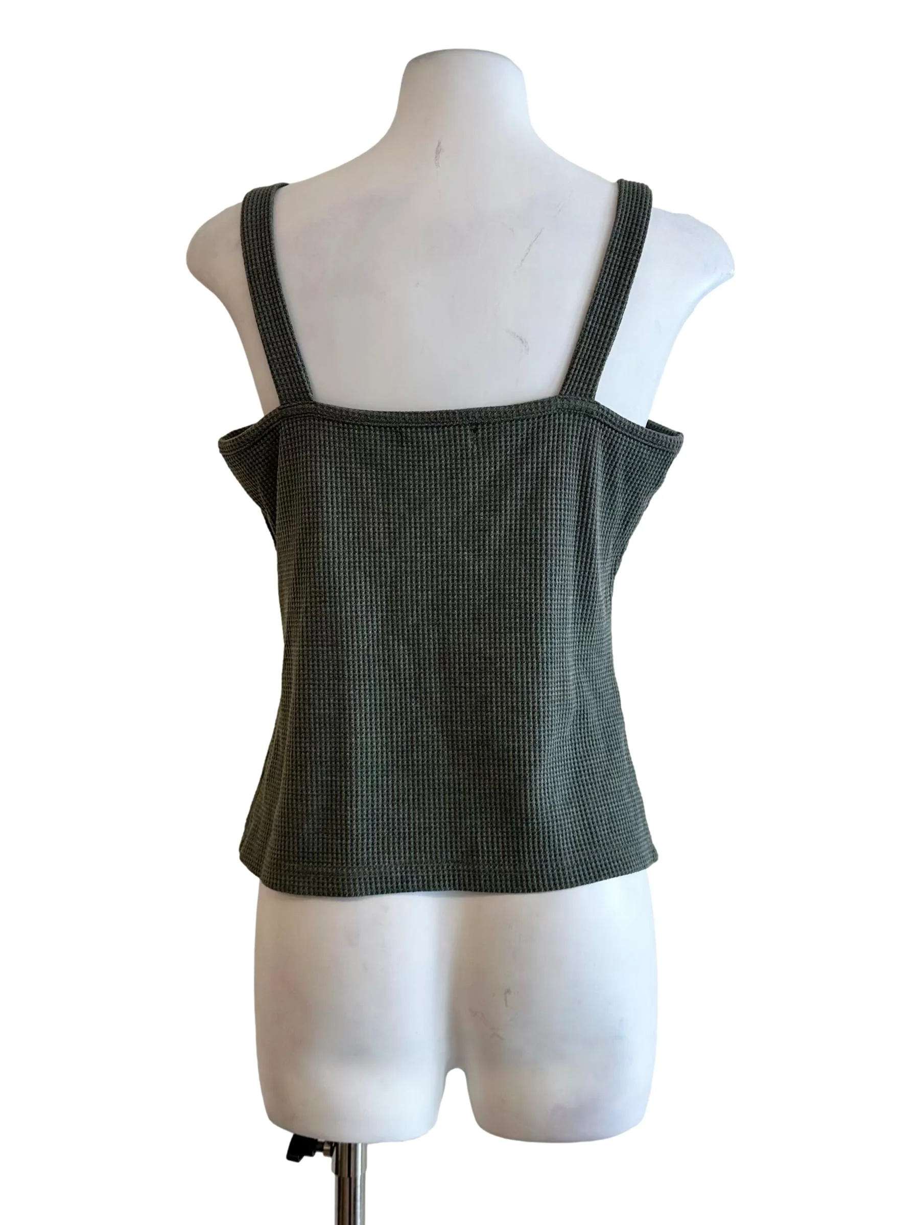 Pickle Green Texture Sleeveless Top - Image 2