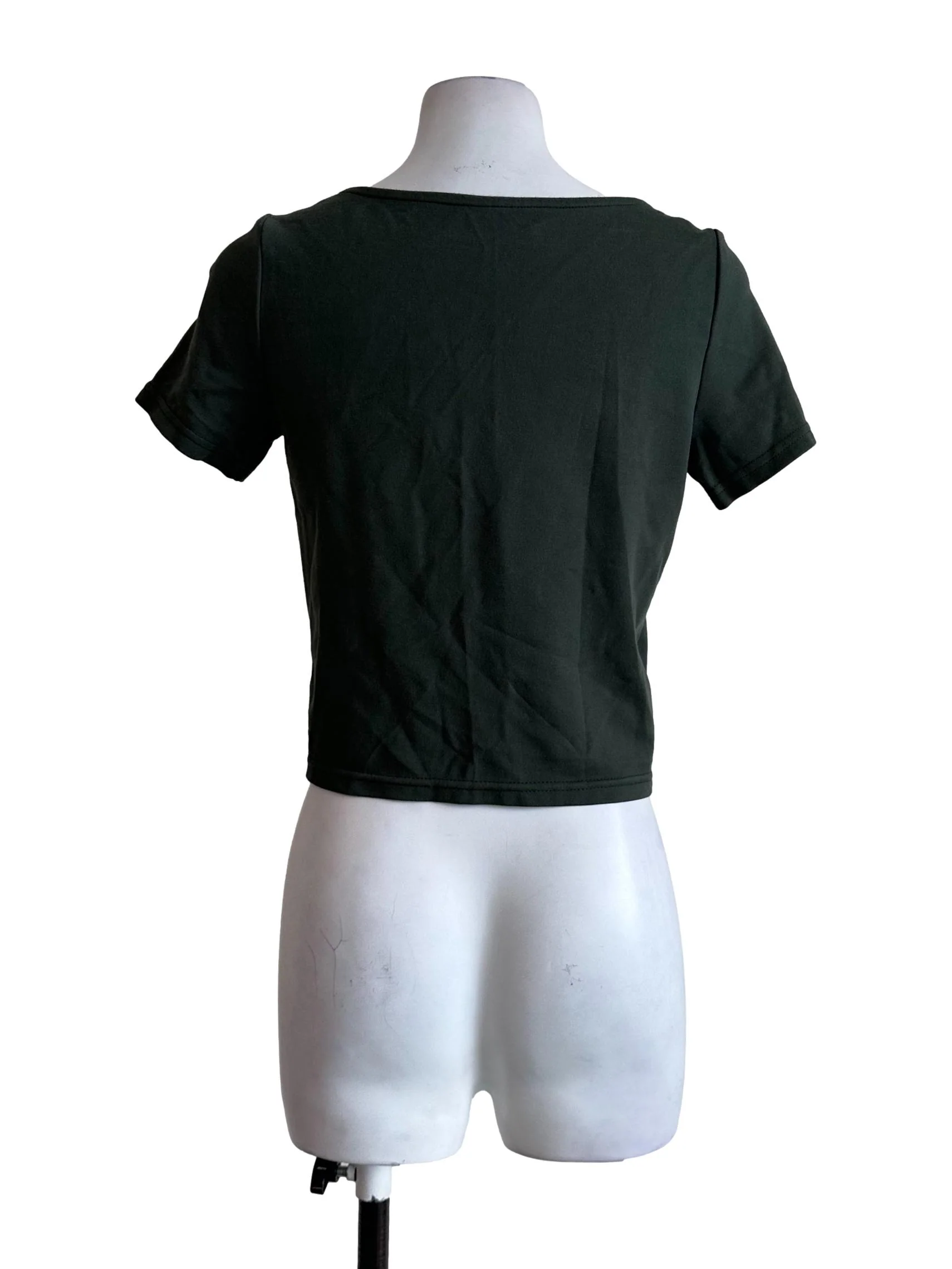 Pine Green Queen Anne Neckline Top - Image 2