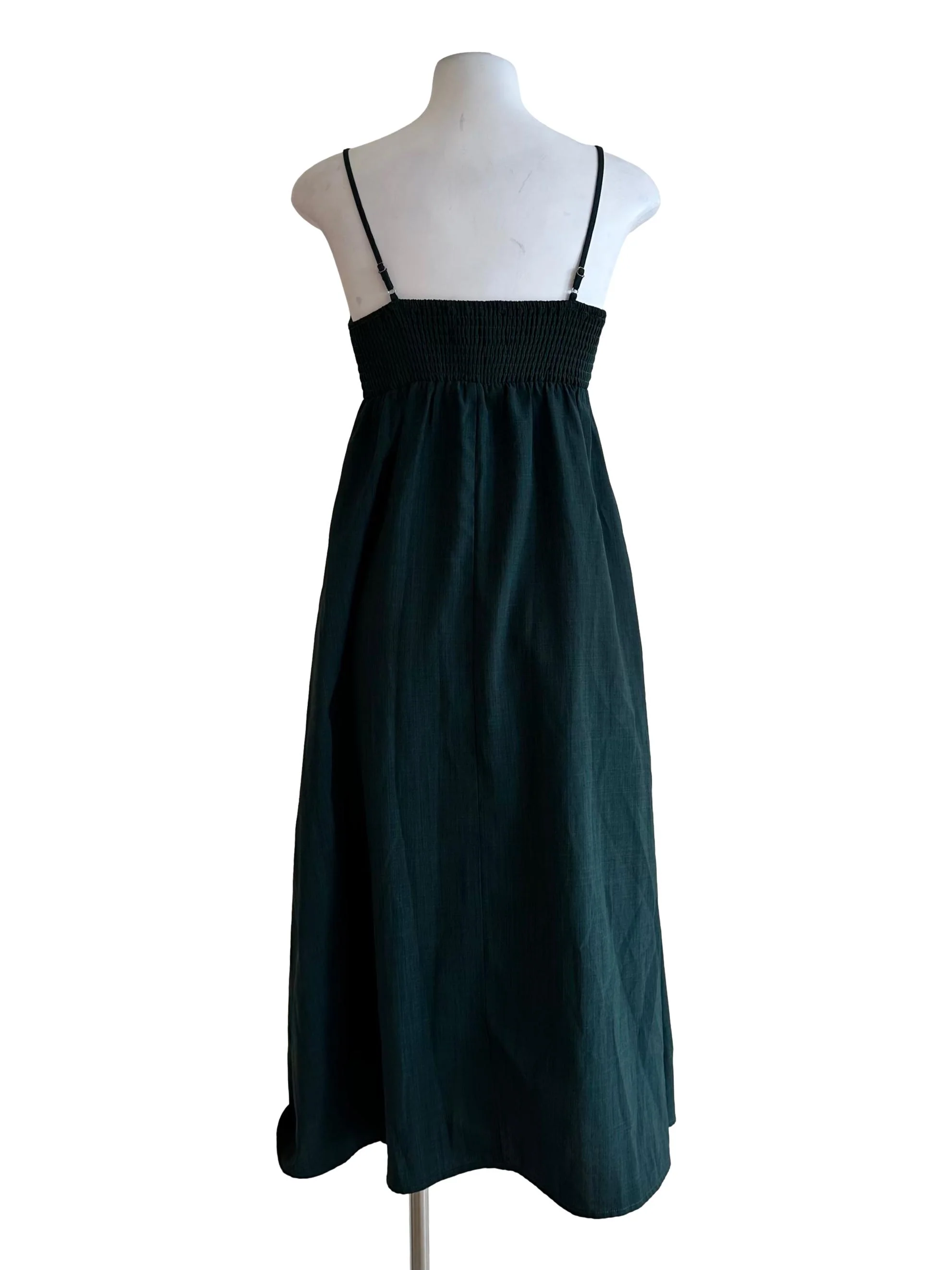 Pine Green Smocked Dress - Image 2