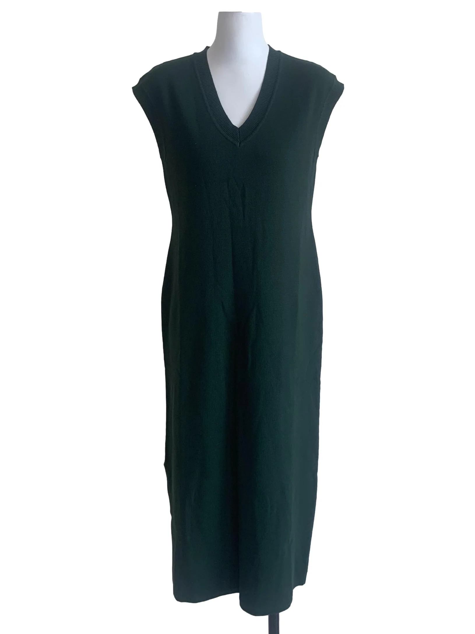 Pine Green V-Line Dress