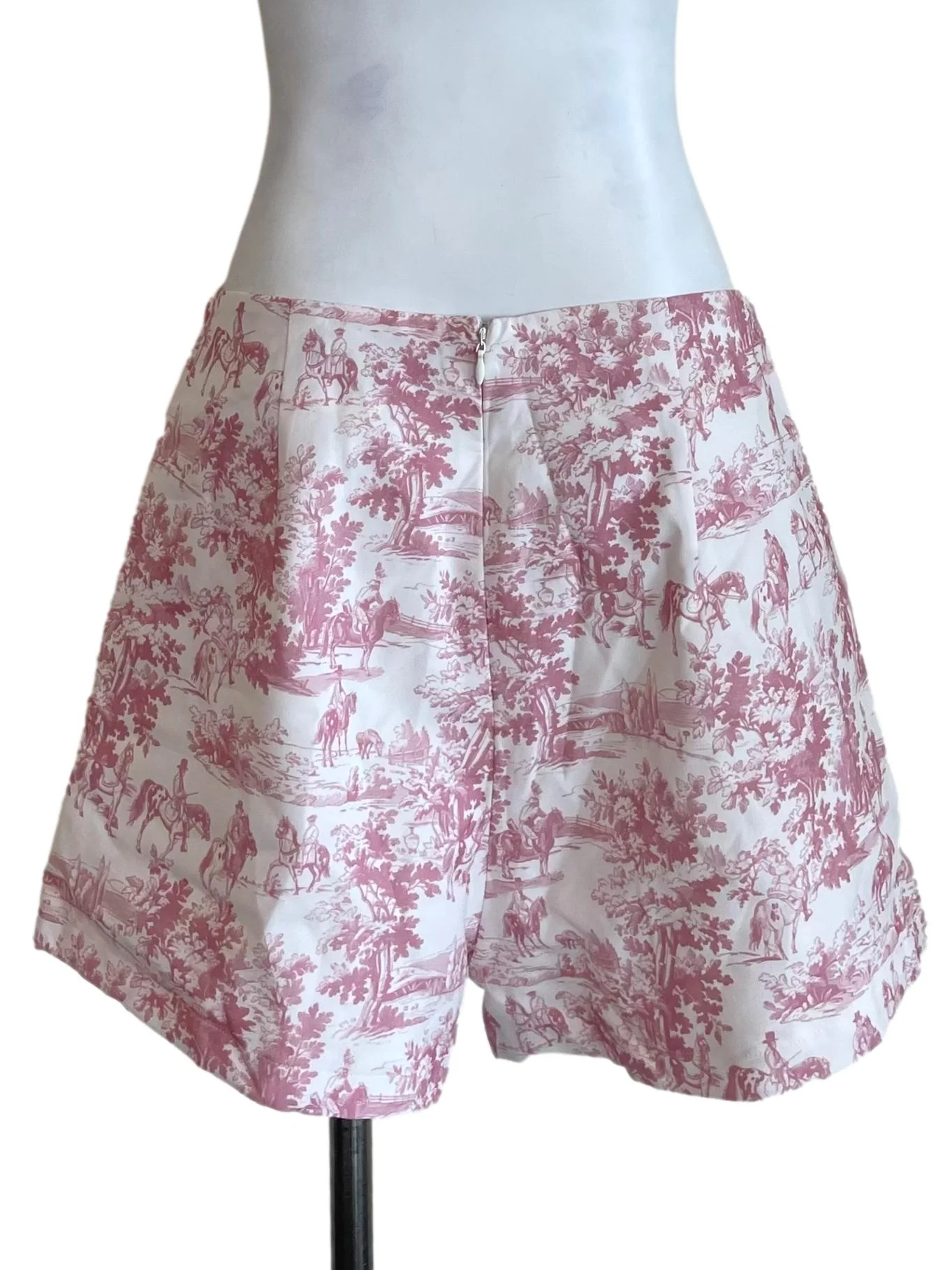 Pink And White Toile De Jouy Shorts - Image 2