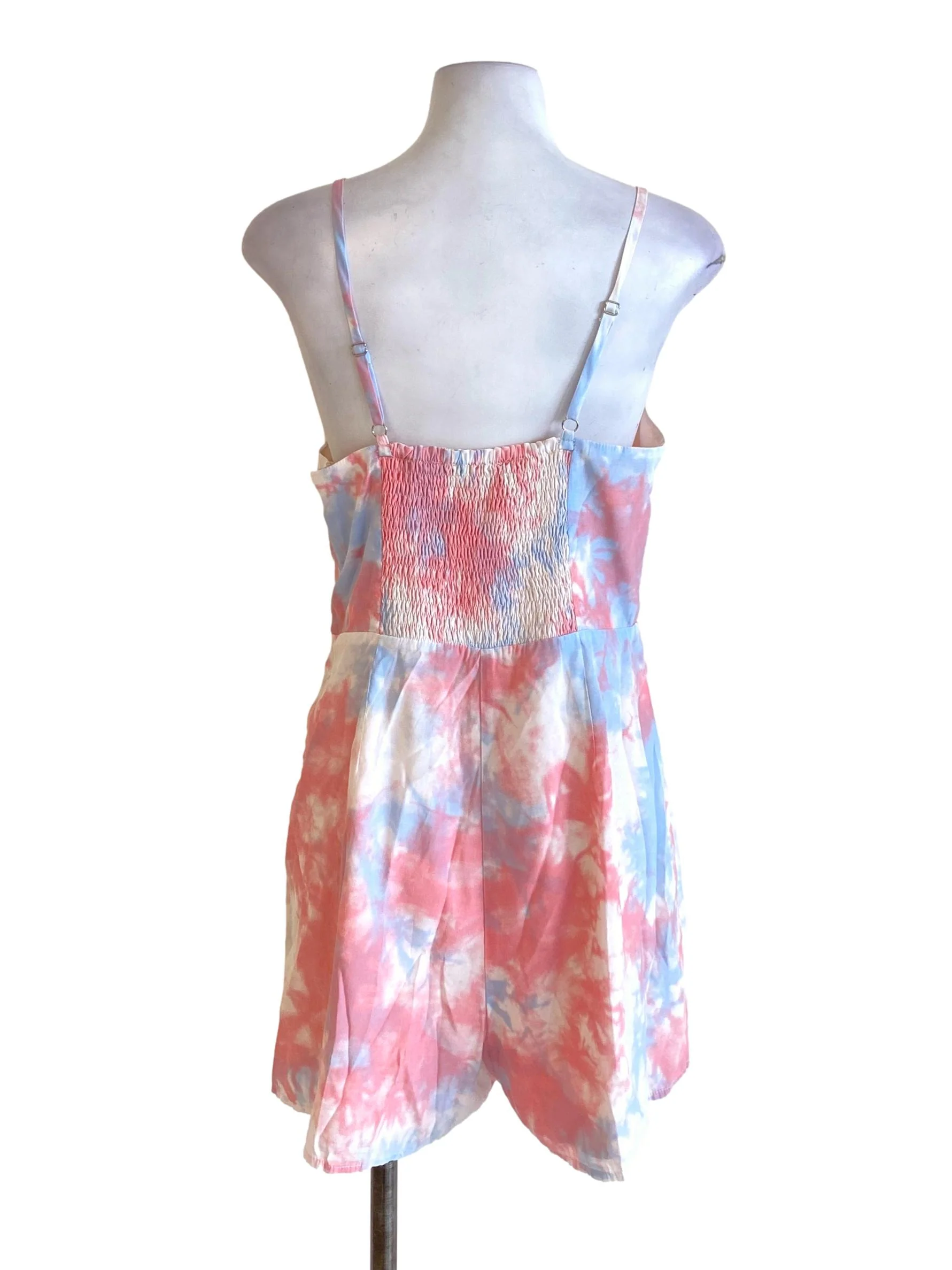Pink Cotton Candy Spaghetti Strap Romper - Image 2