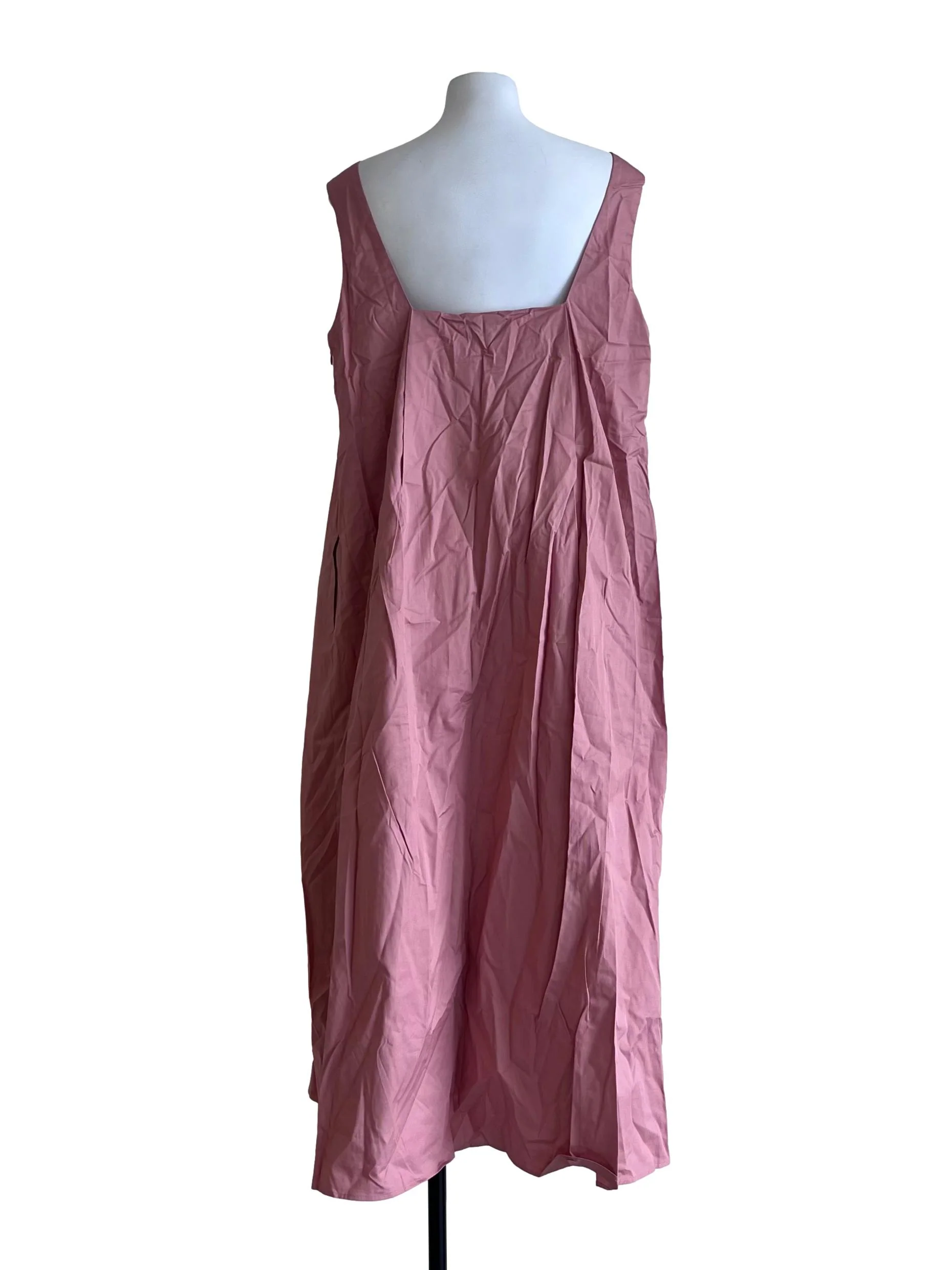 Pink Cotton Midi Tent Dress OSN - Image 2