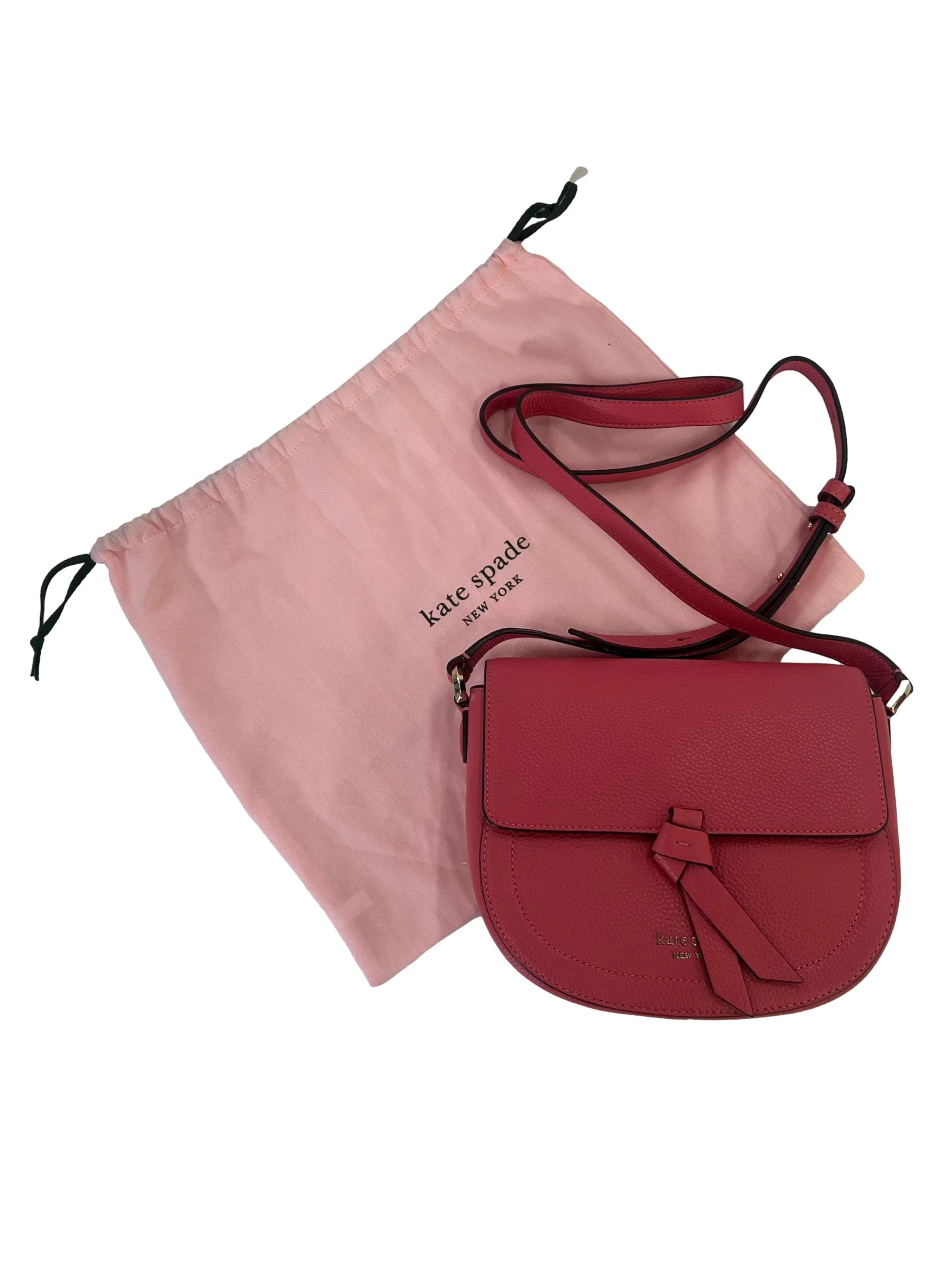 Pink Medium Knott Saddle Bag - Image 6