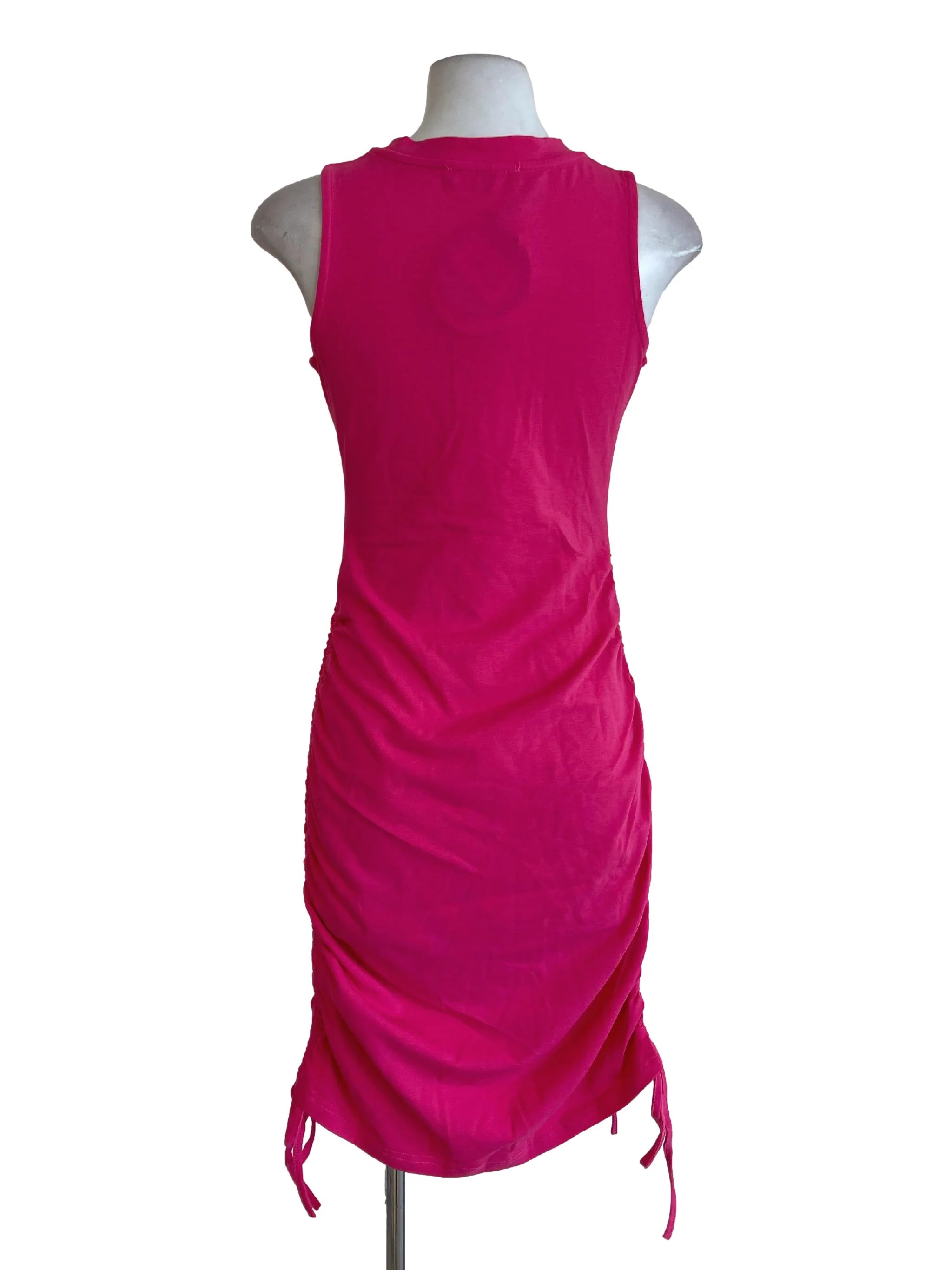 Pink Punch High Neck Bodycon Dress - Image 2