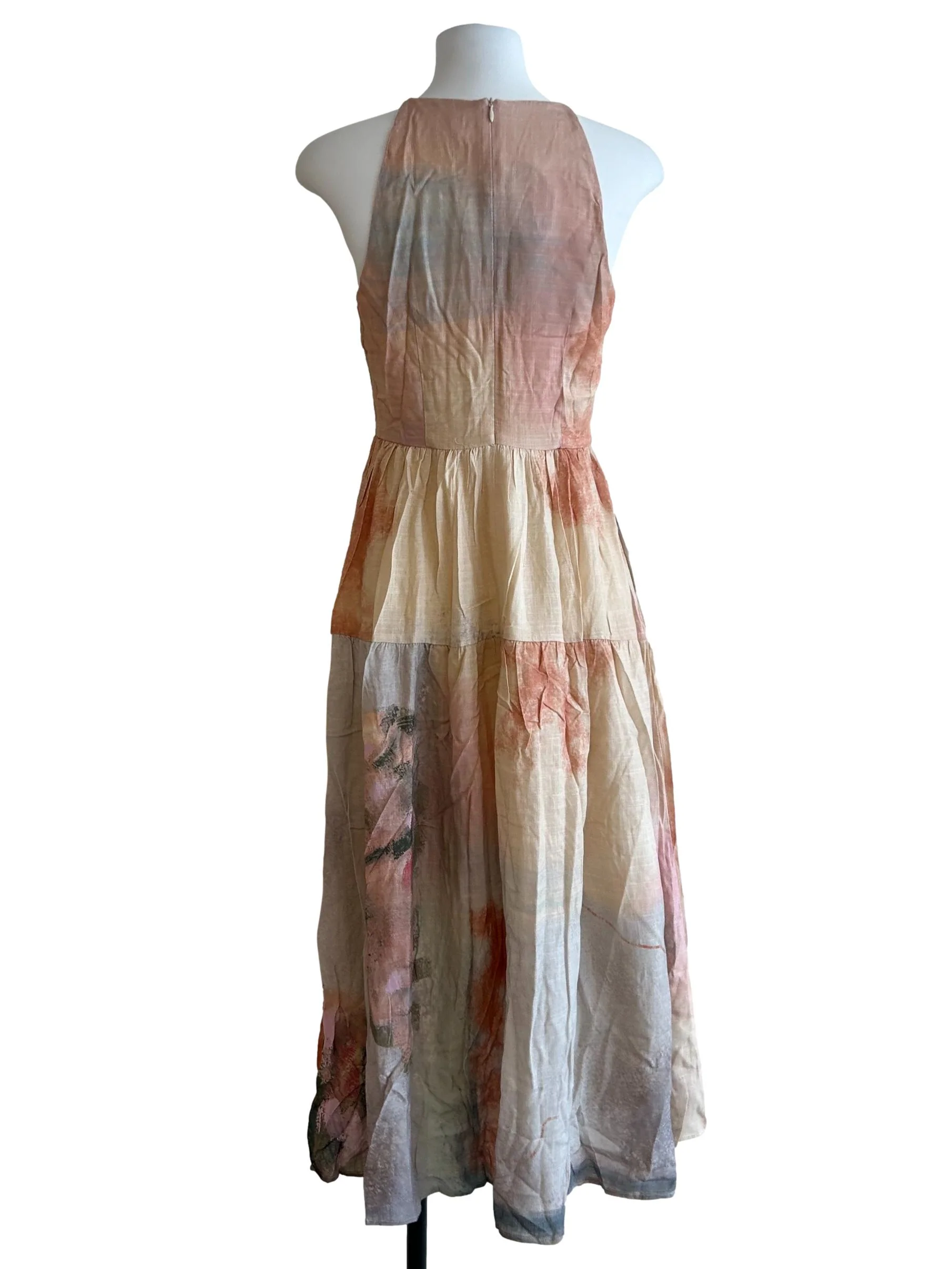 Pink Soleil Rayon Tiered Dress OSN - Image 2